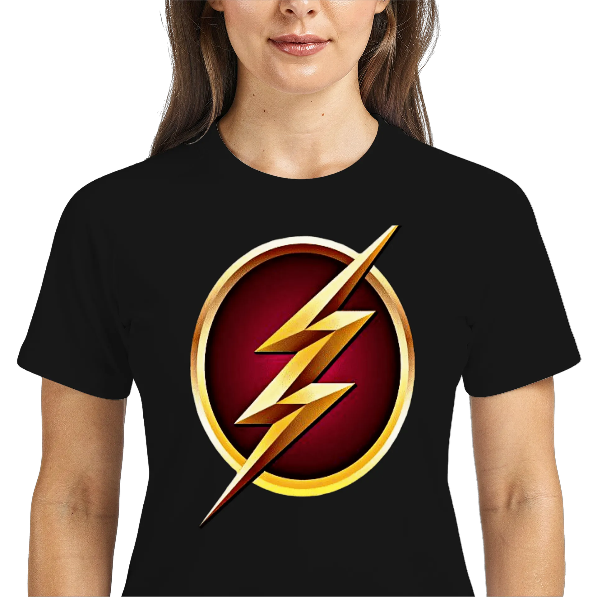 Camiseta Dry Fit Logotipo Raio Vermelho 100% Polyester - Imagem 3