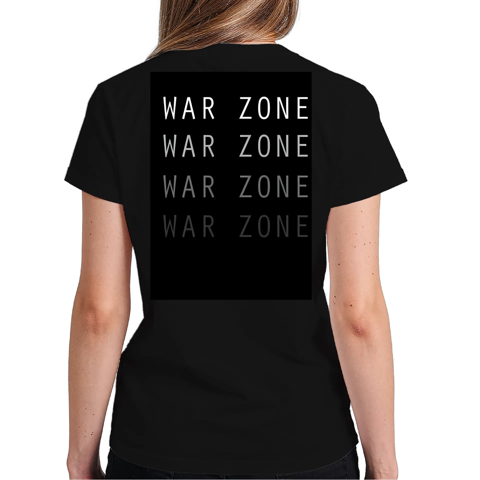 Camiseta War Zone Letra Branco 100% Algodão - Imagem 5