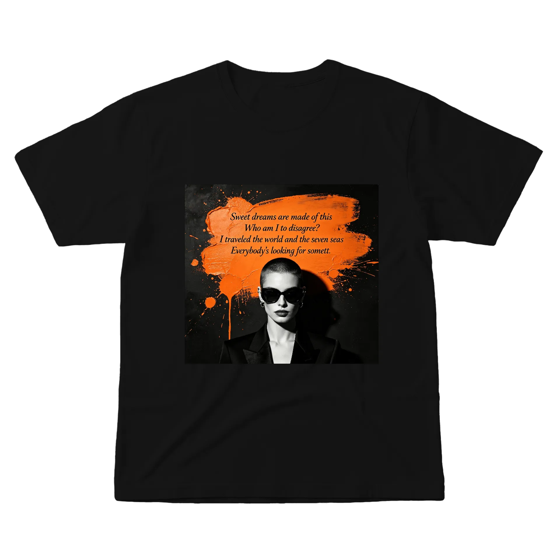 Camiseta Estampa Frase Artes Visuais 100% Algodão - Imagem 1