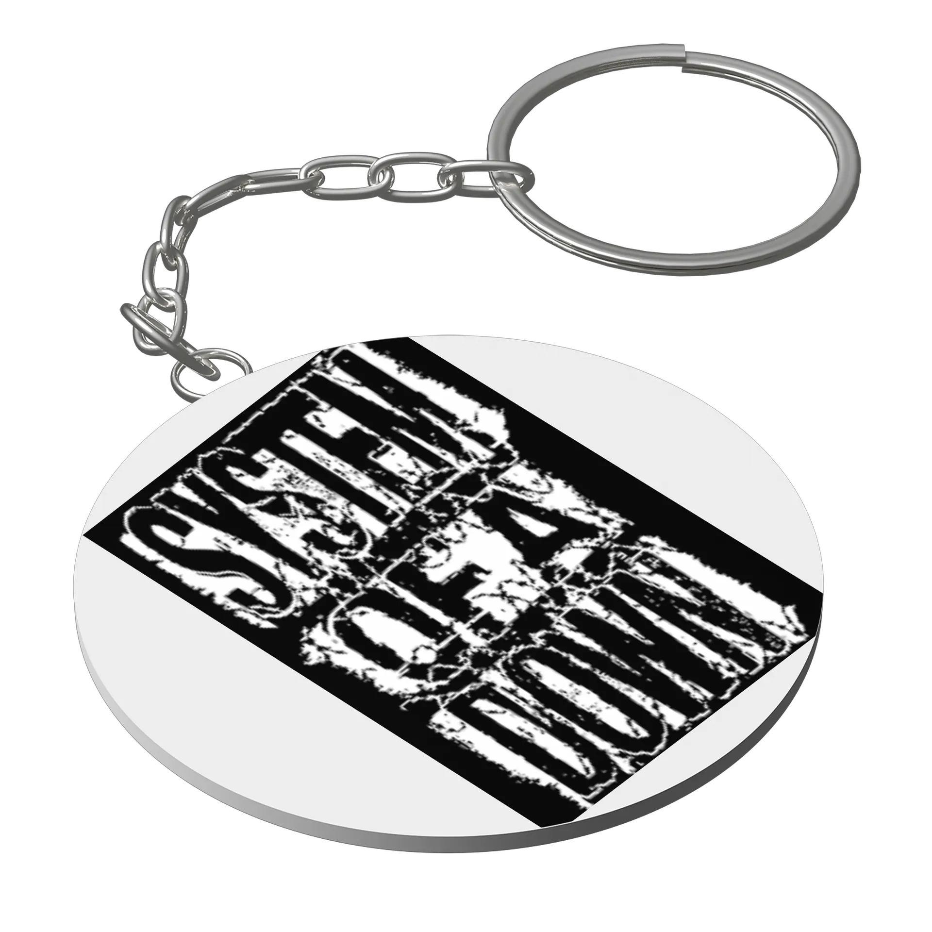 Chaveiro MDF Estampa Tipográfica System of a Down - Imagem 1