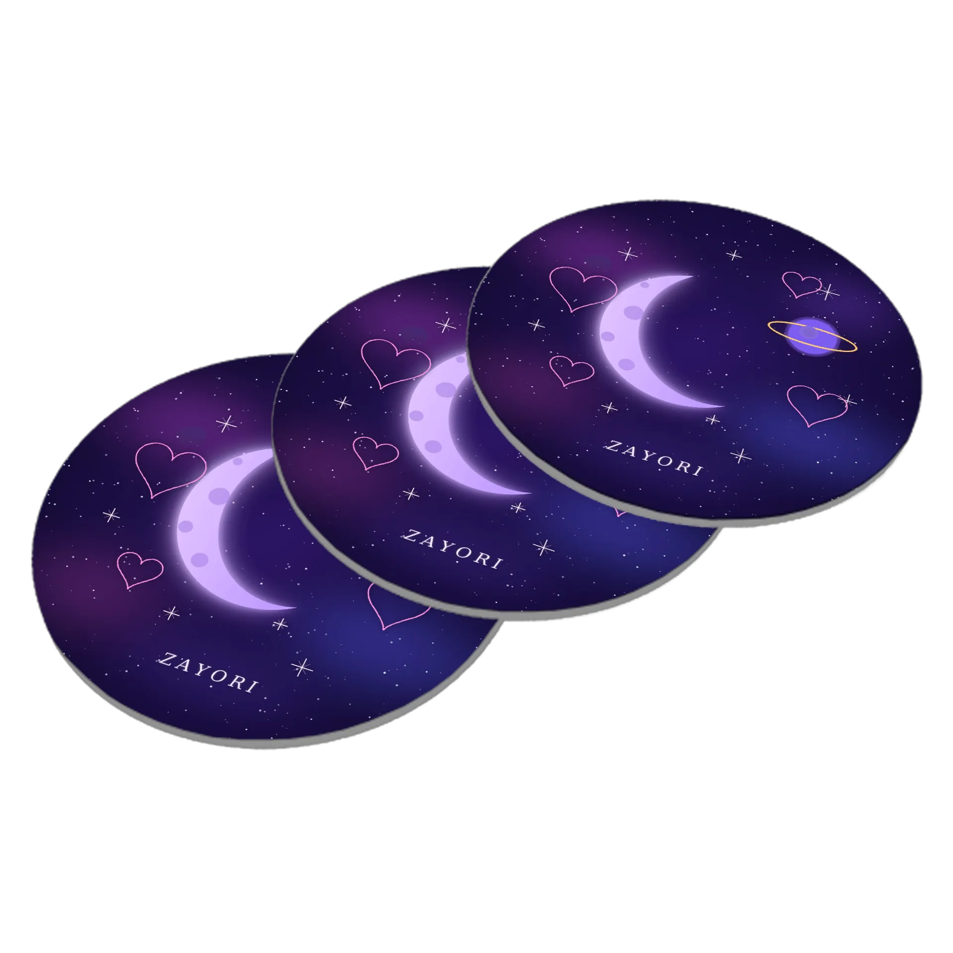 Porta-Copos MDF Zayori Moon & Stars - Imagem 2