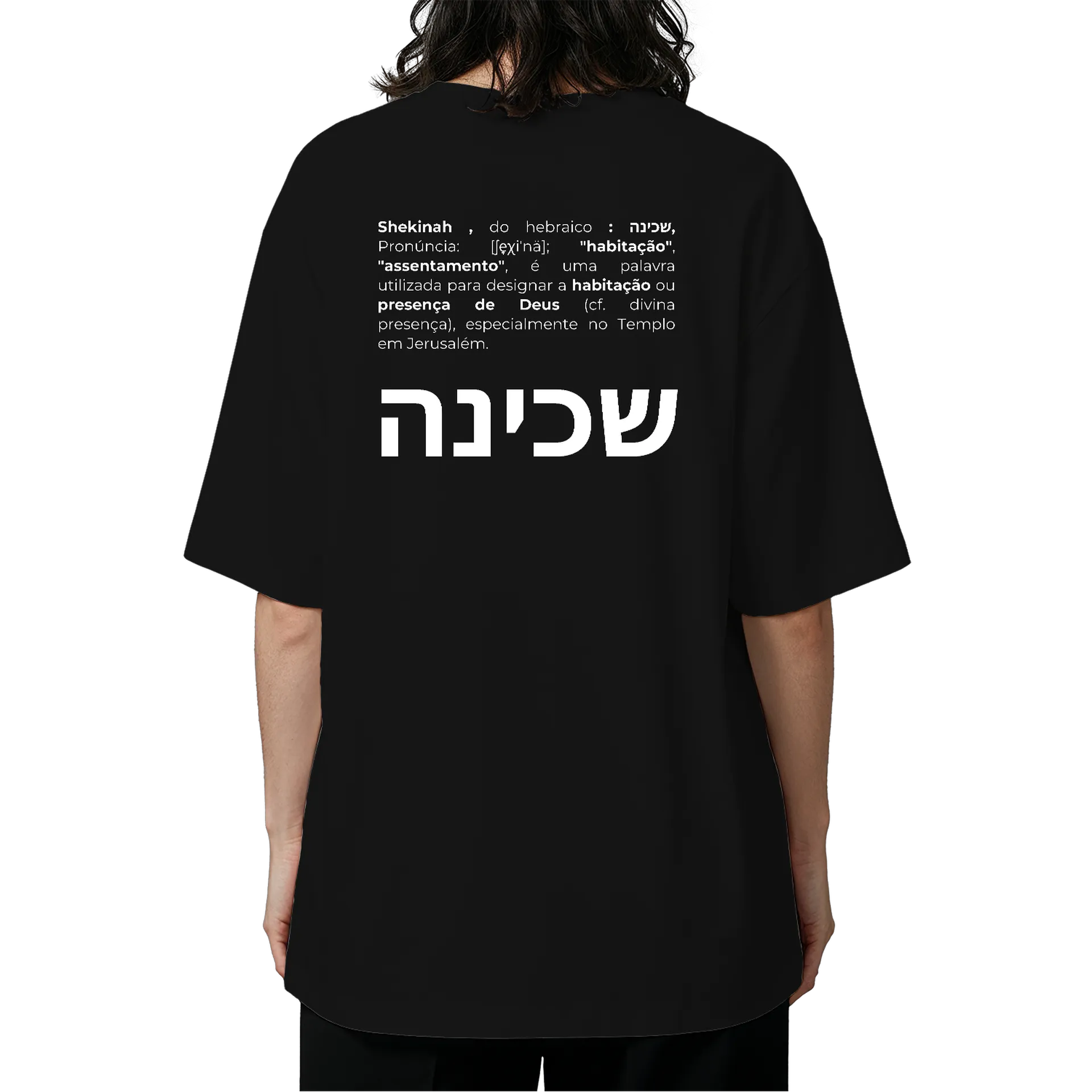 Camiseta SKN Hebraico Oversized Black/White - Imagem 5