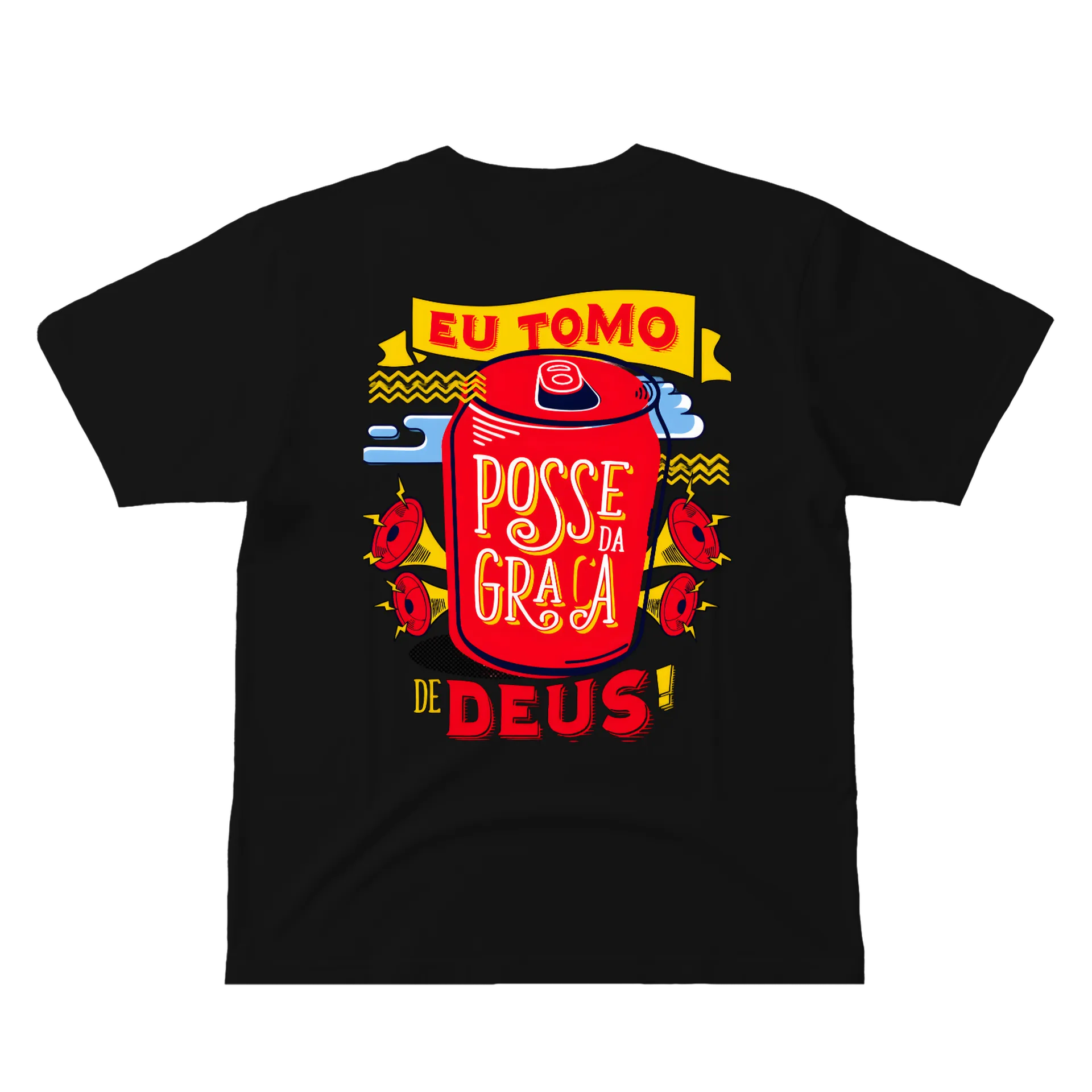 Camiseta Estampa Tipográfica Eu Tomo Posse da Graça 100% - Imagem 2