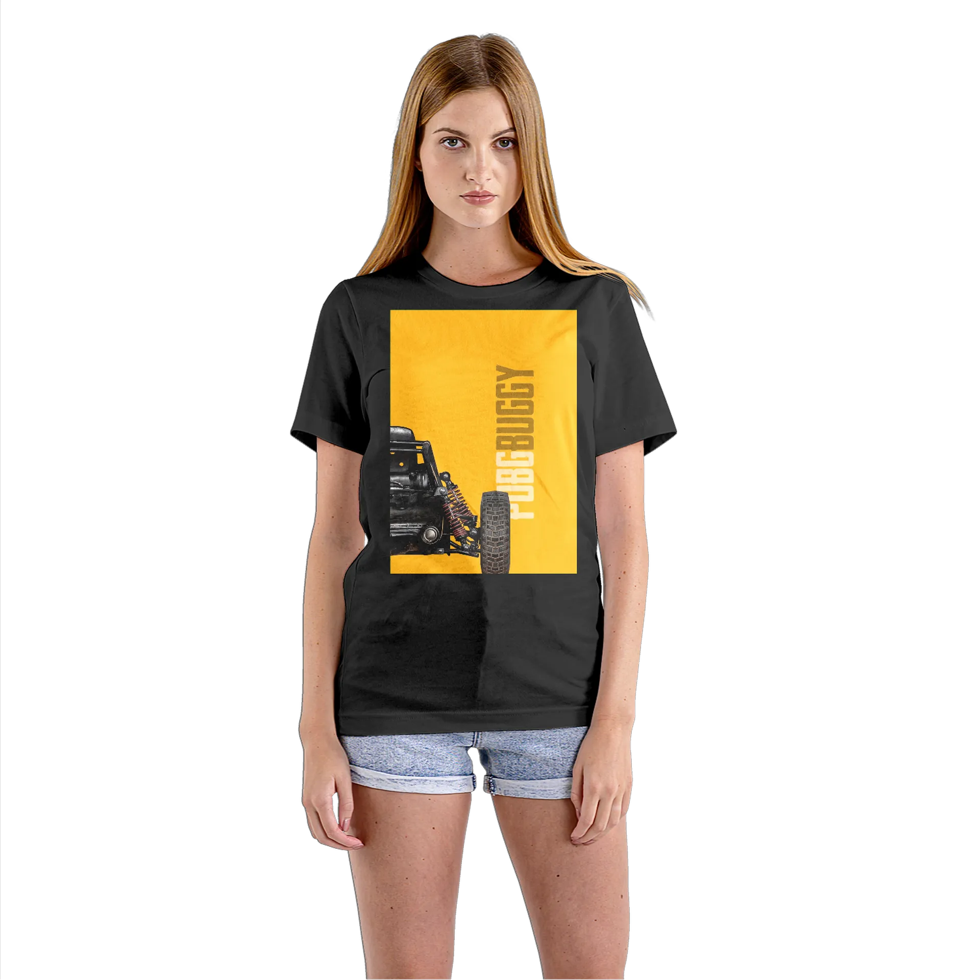 Camiseta Babylook Carro Off-Road Estampa Tipográfica 100% - Imagem 3