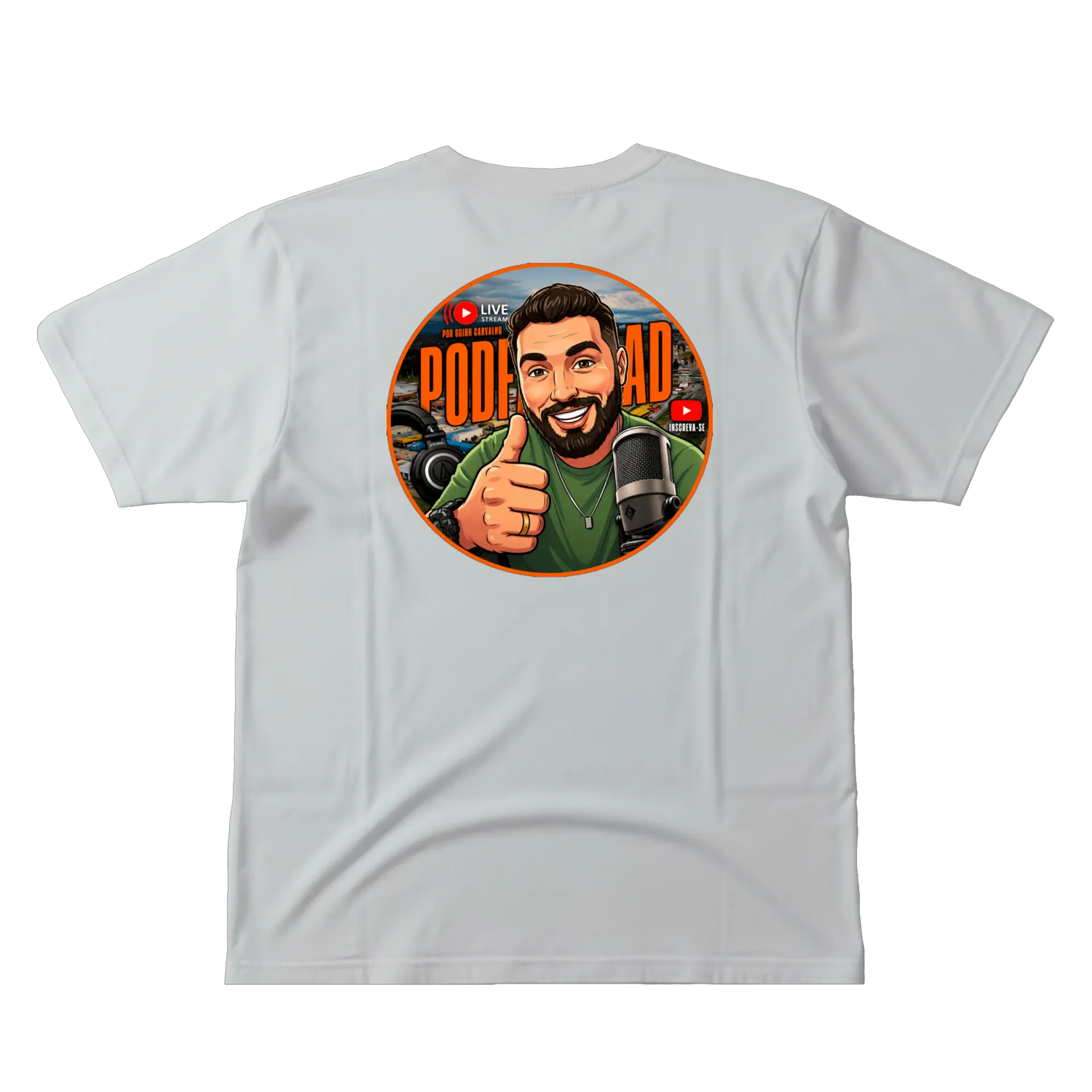 Camiseta Caricatura de Youtuber Colorido 100% Algodão - Imagem 3