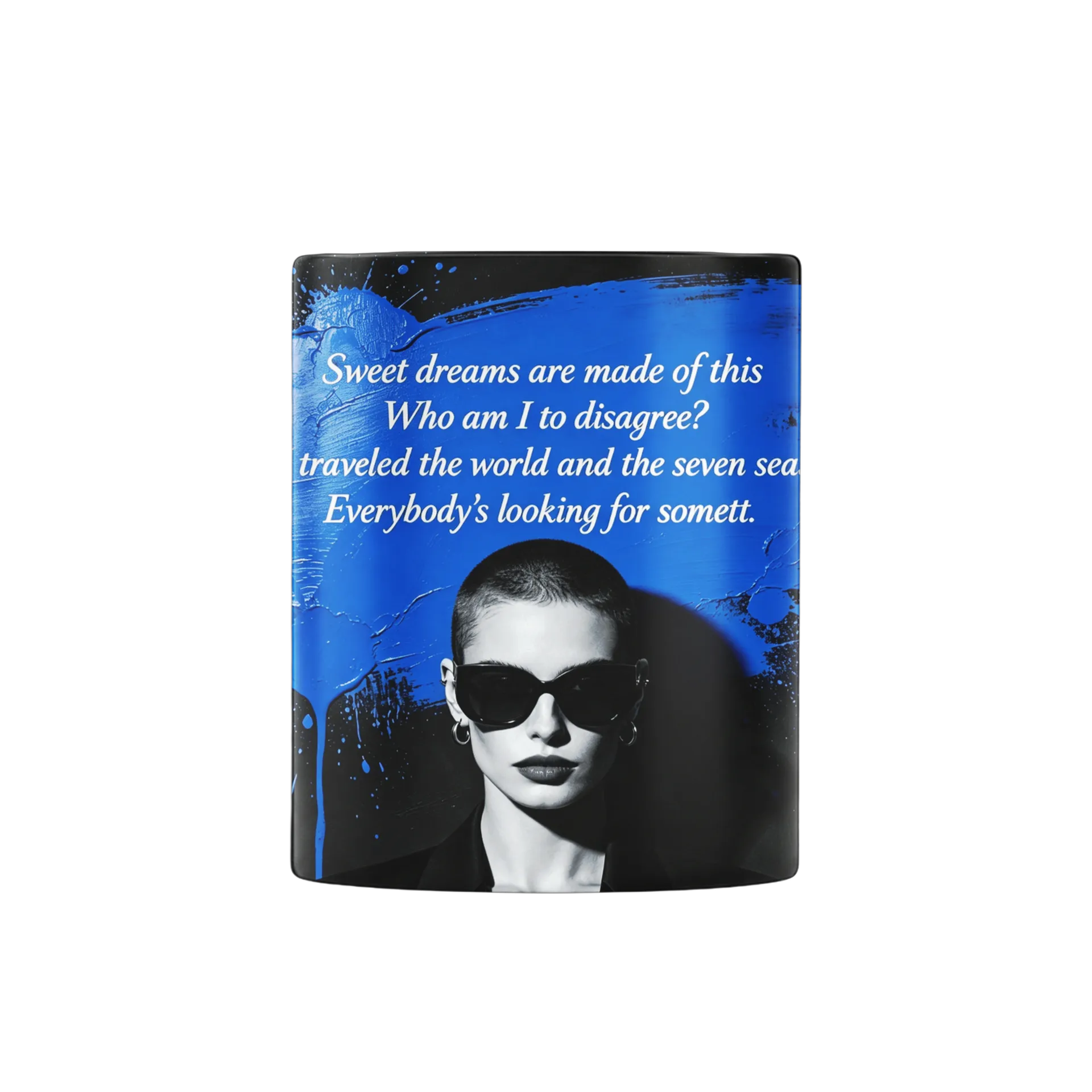 Caneca Estampa Tipográfica Sweet Dreams Retrato P&B 325ml - Imagem 2