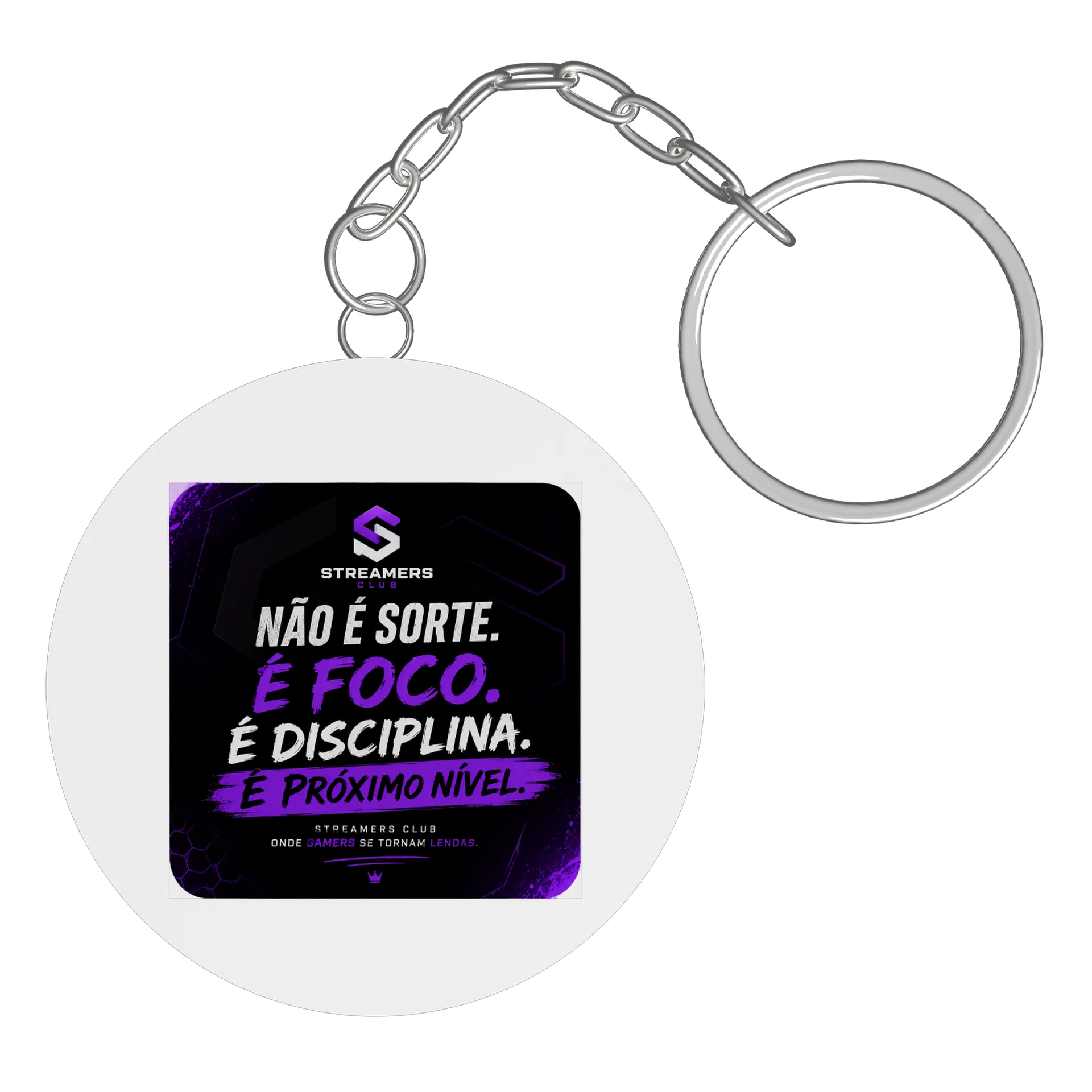 Chaveiro MDF Não é Sorte Estampa Discipline MDF de Diva — imagem 2 de 3
