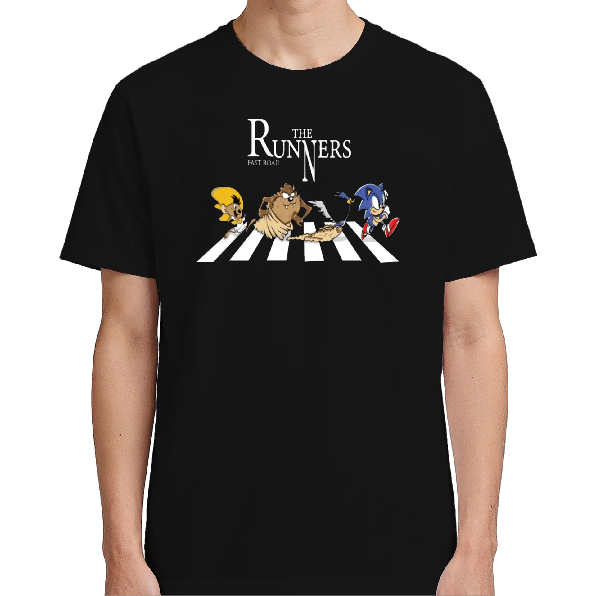 Camiseta Estampa Runners Personagens Cartoon 100% Algodão - Imagem 5