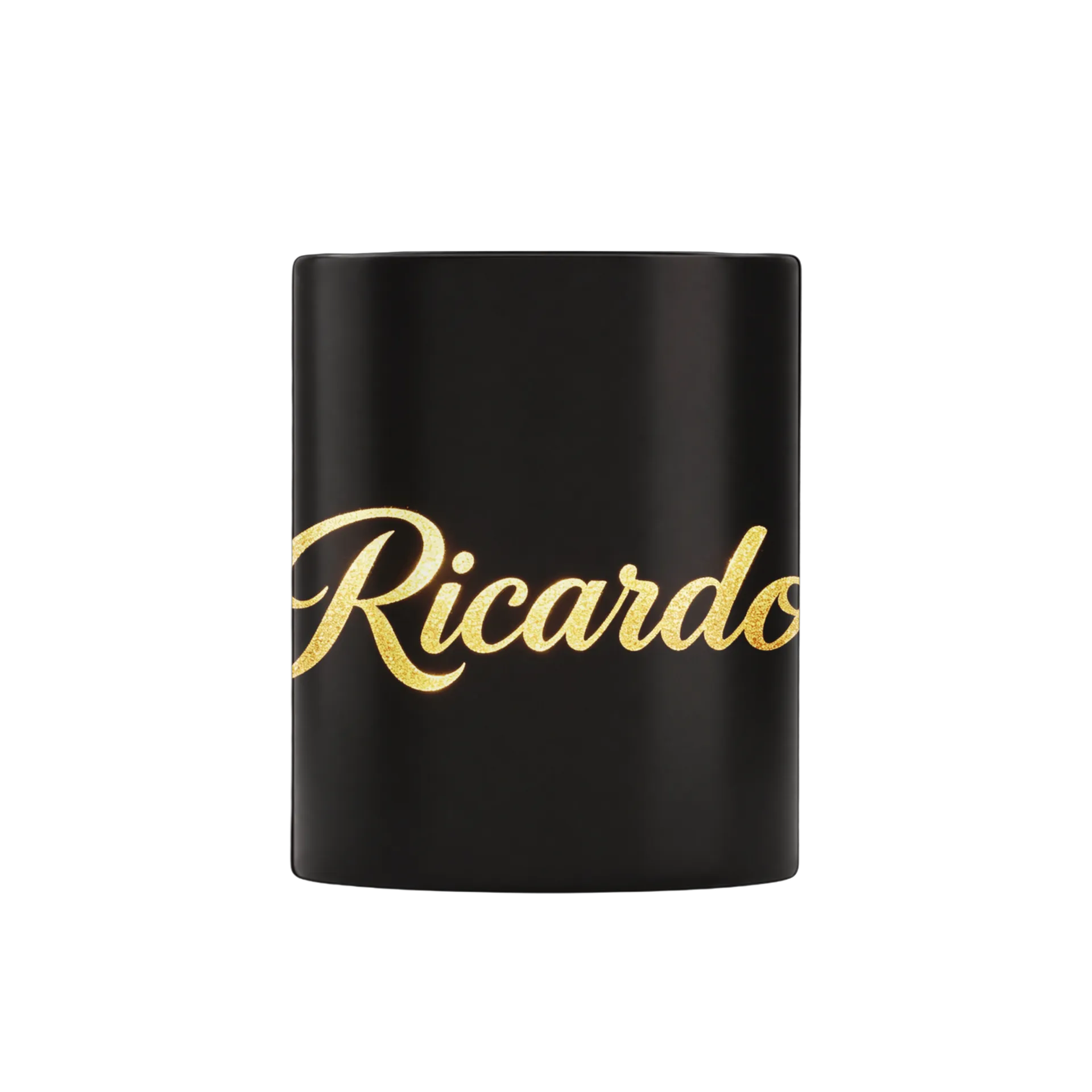 Caneca Porcelana Ricaudo Ouro Glitter 325ml - Imagem 1