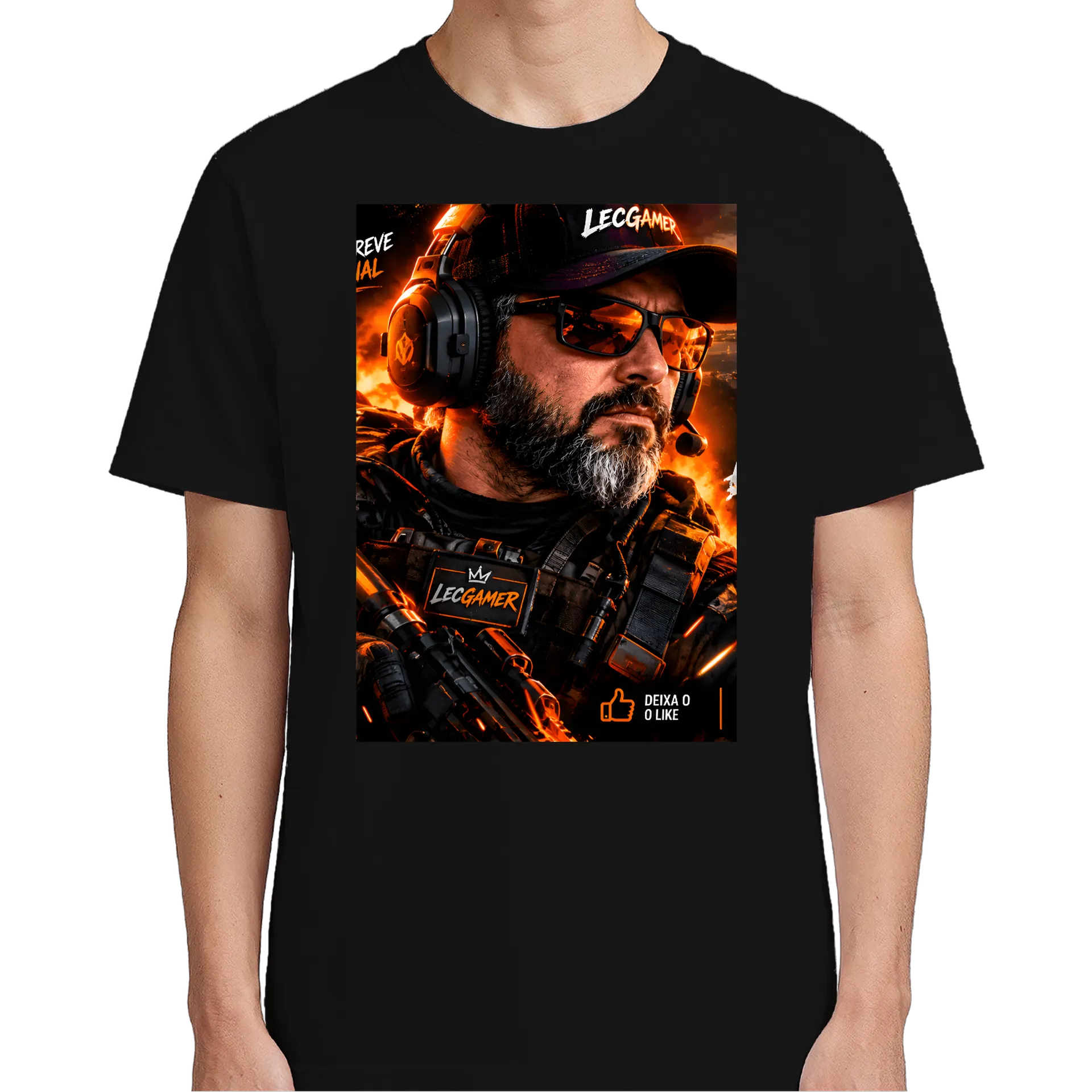 Camiseta Logo LecGamer Gamer Militar 100% Algodão de LeC — imagem 4 de 6