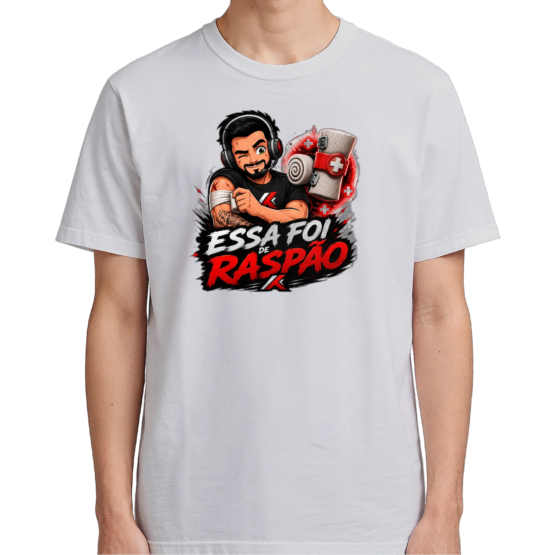 Camiseta Estampa Essa Foi de Raspão 100% Algodão - Imagem 5