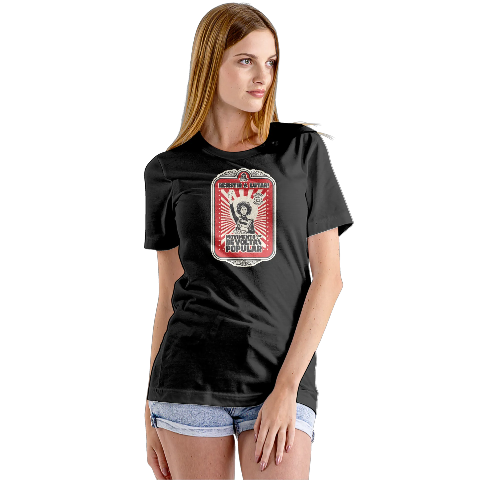 Camiseta Babylook Movimento Revolta Popular 100% Algodão - Imagem 5