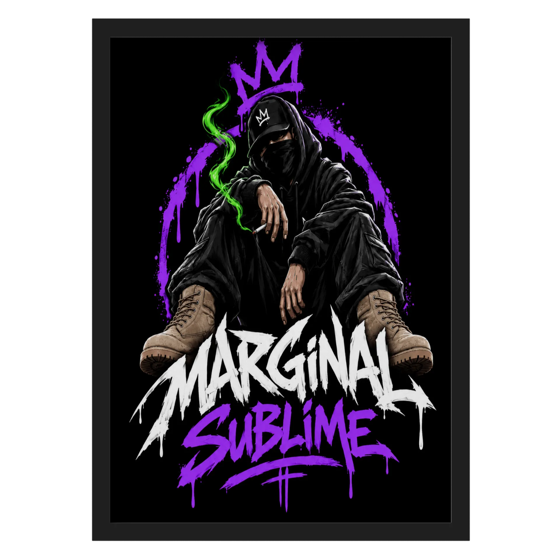 Quadro Estampa MARGINAL SUBLIME Arte Graffiti A3 Com Vidro de MARGINAL SUBLIME  — imagem 1 de 3