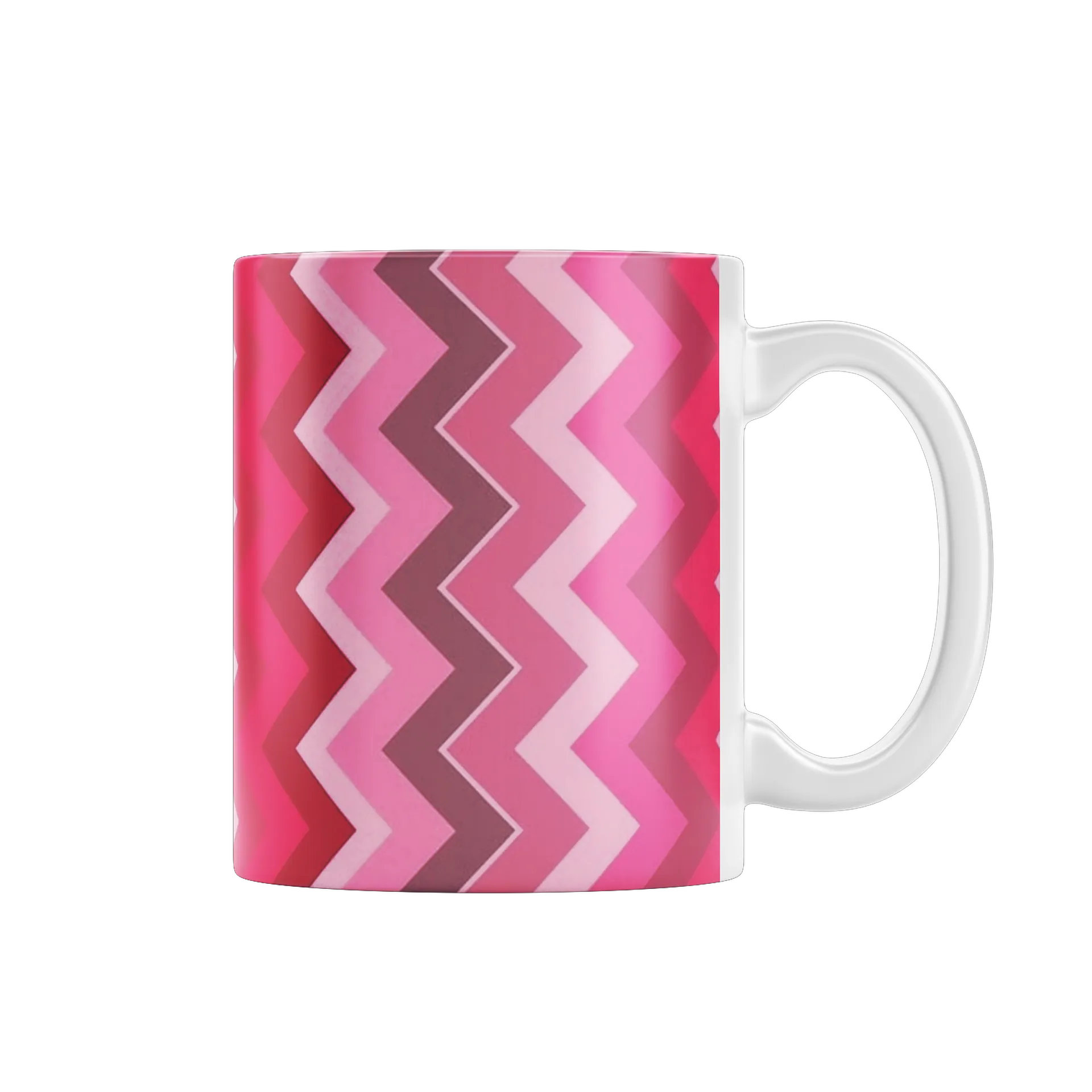 Caneca Porcelana Estampa Geométrica Rosa 325ml - Imagem 1
