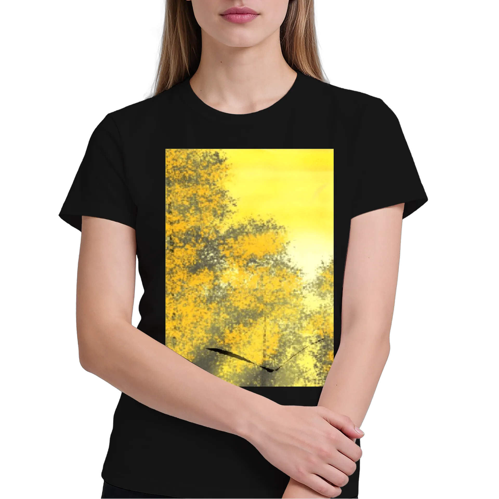 Camiseta Paisagem de Outono Estilo Impressionista 100% - Imagem 3