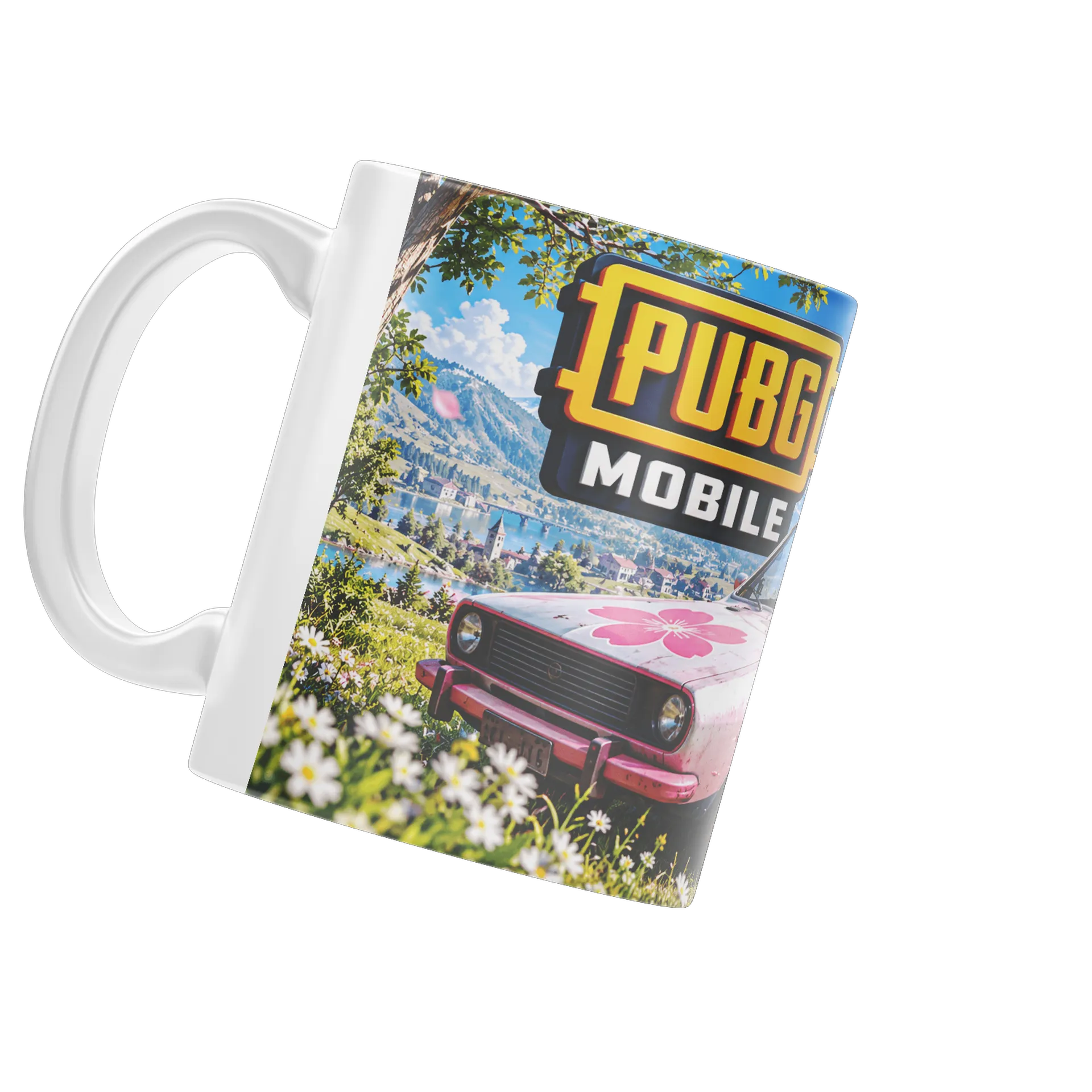 Caneca PUBG Mobile Personagem Carro Rosa 325ml - Imagem 3