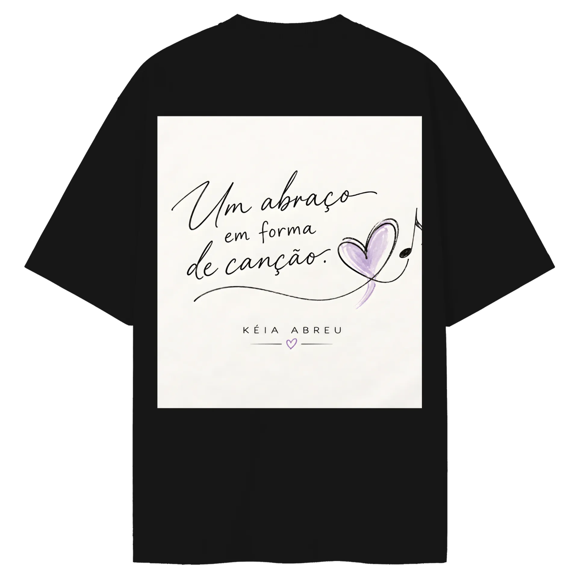 Camiseta Oversized Ambraco em forma de canção 100% Algodão - Imagem 2