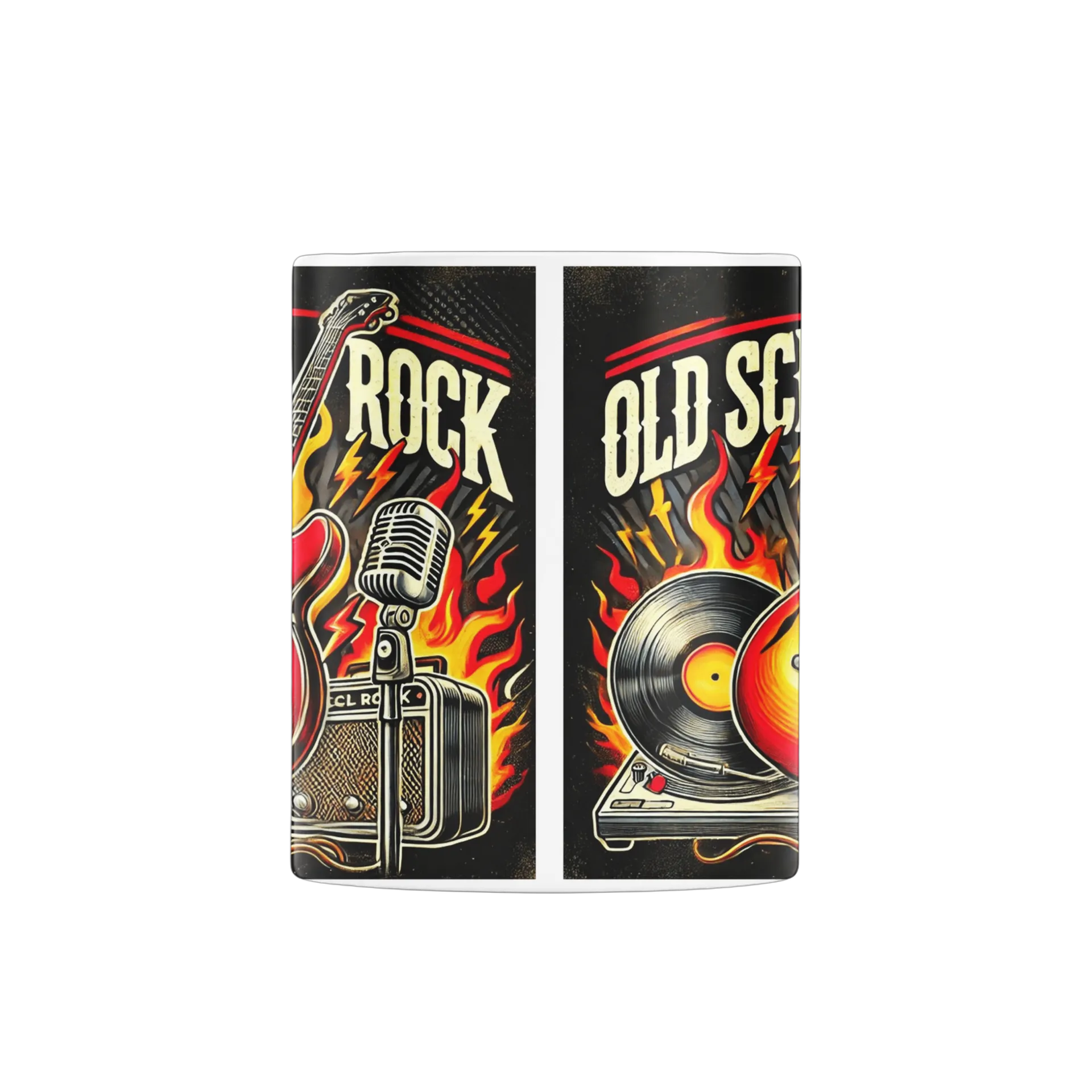 Caneca Estampa Tipográfica Old School Rock Guitarra 325ml - Imagem 2