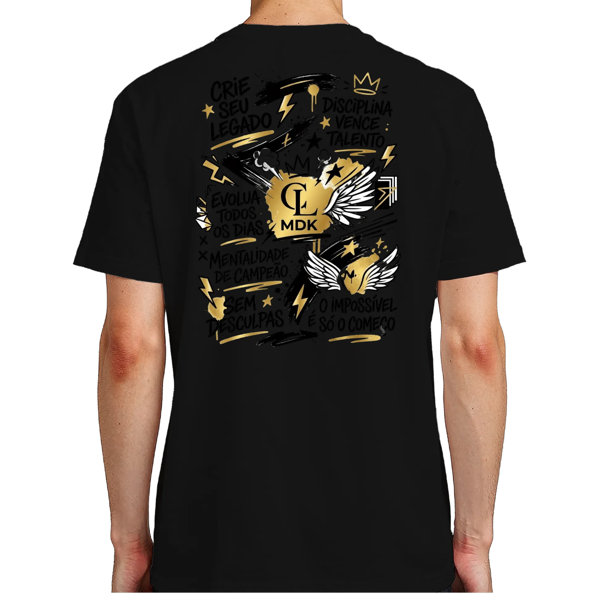 Camiseta Estampa MDK Mentalidade de Campeão 100% Algodão - Imagem 7