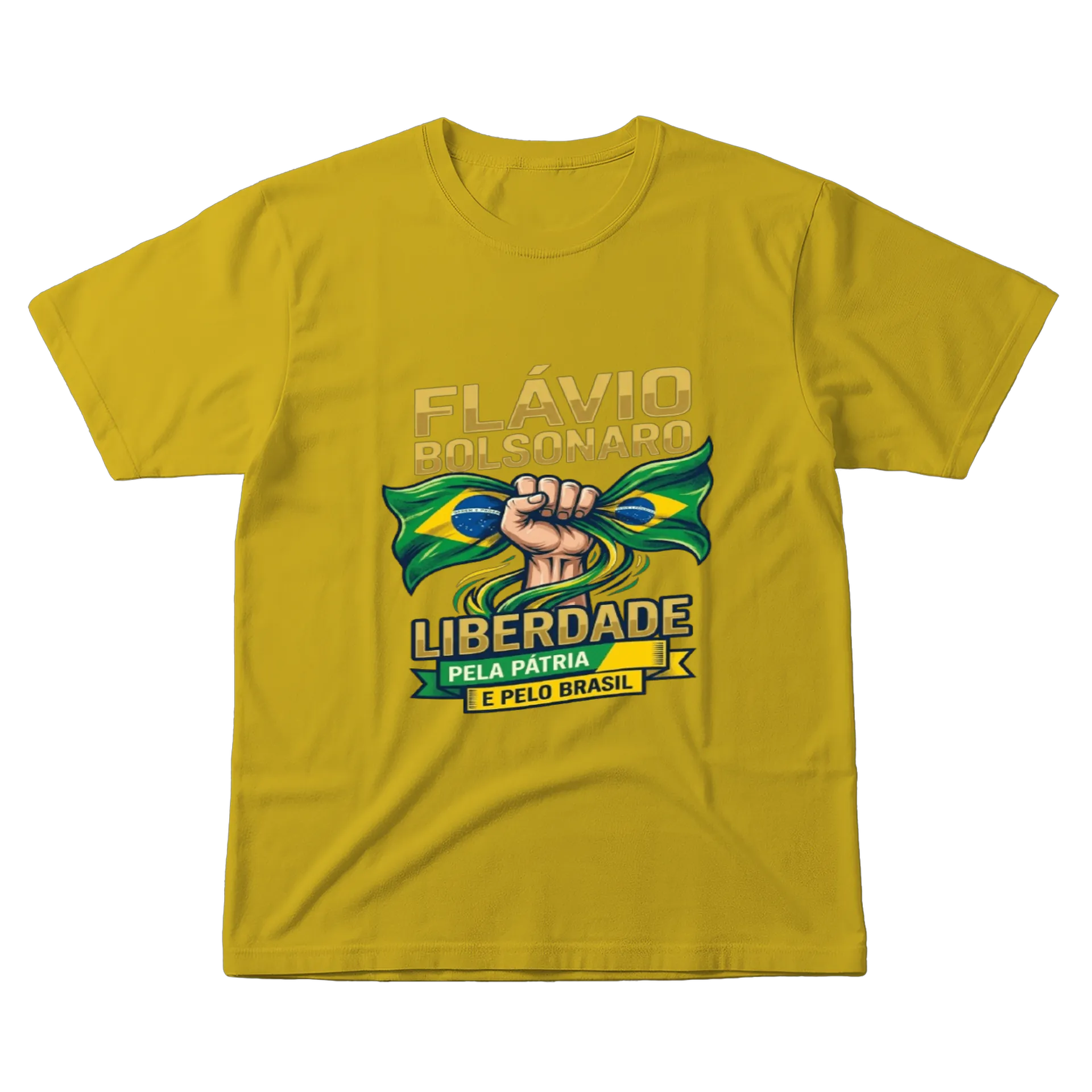 Camiseta Estampa Liberdade Brasil 100% Algodão - Imagem 1
