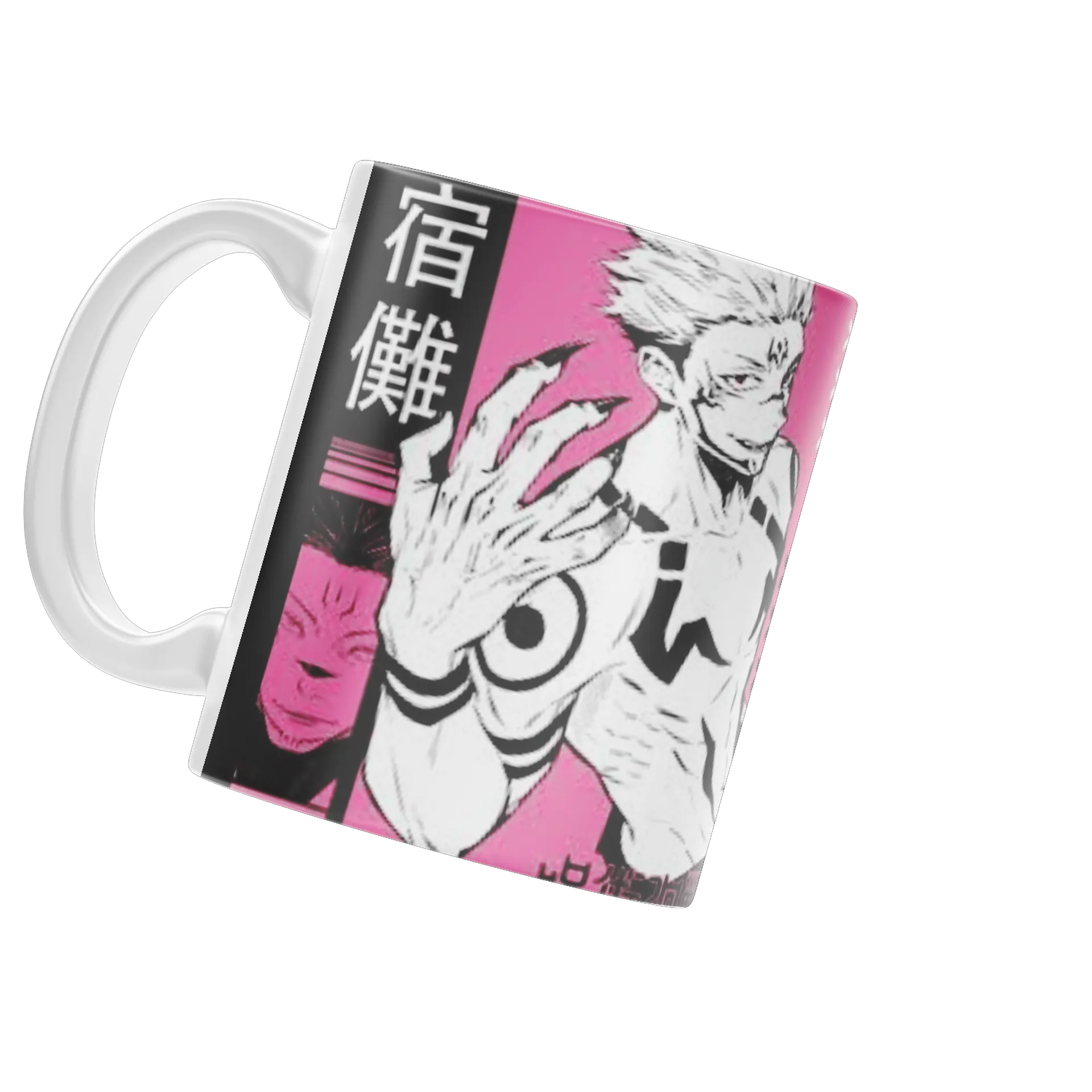 Caneca Porcelana Estampa Personagem Estilo Manga Branco - Imagem 3