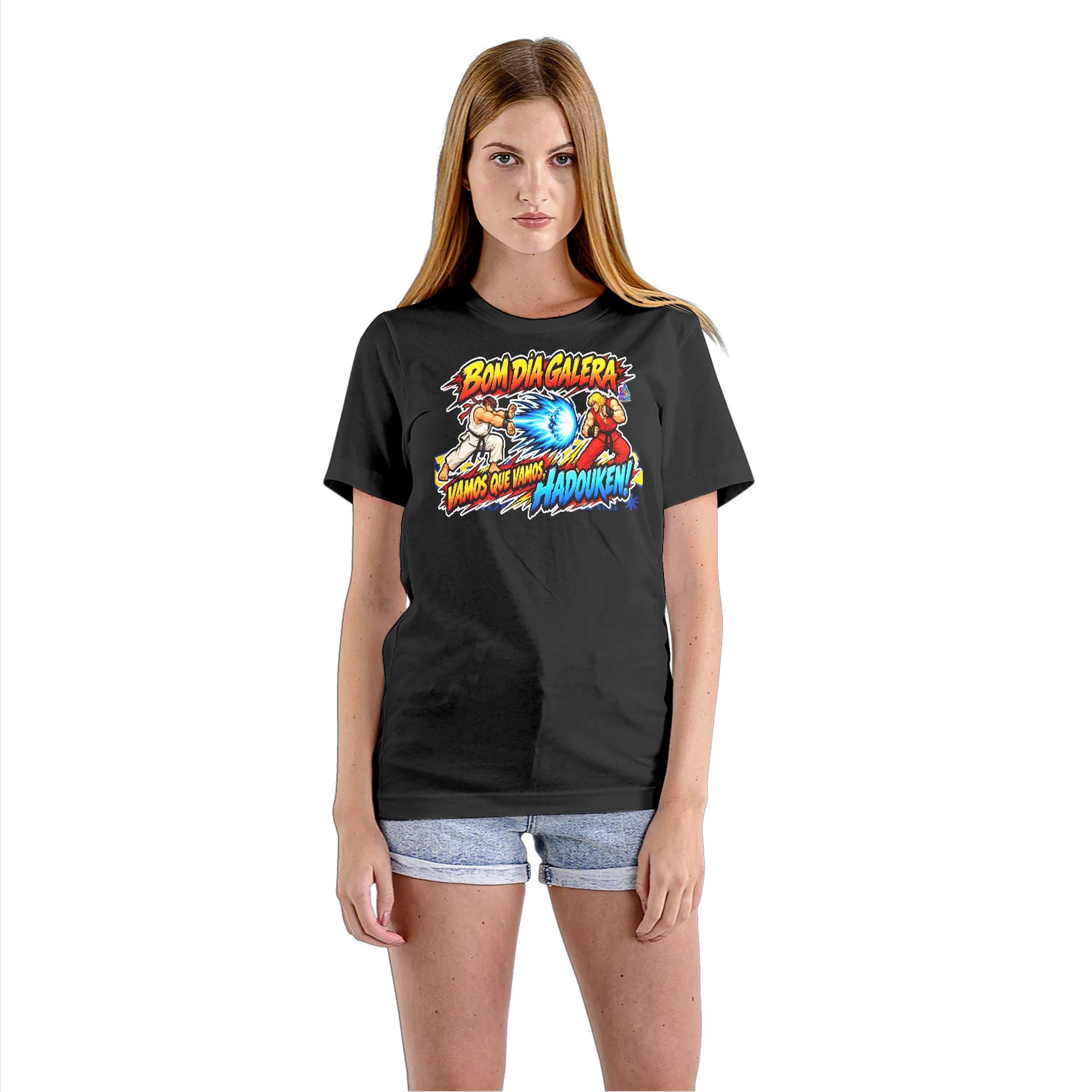 Camiseta Babylook Estampa Tipográfica HADOUKEN 100% - Imagem 3