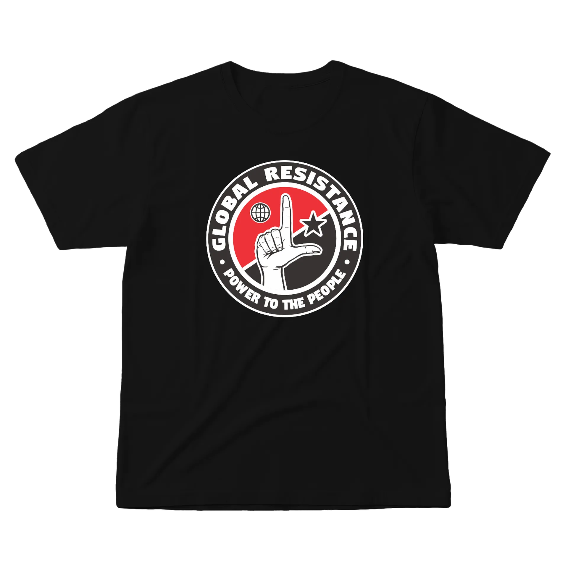 Camiseta Global Resistance Estampa Tipográfica 100% Algodão - Imagem 1