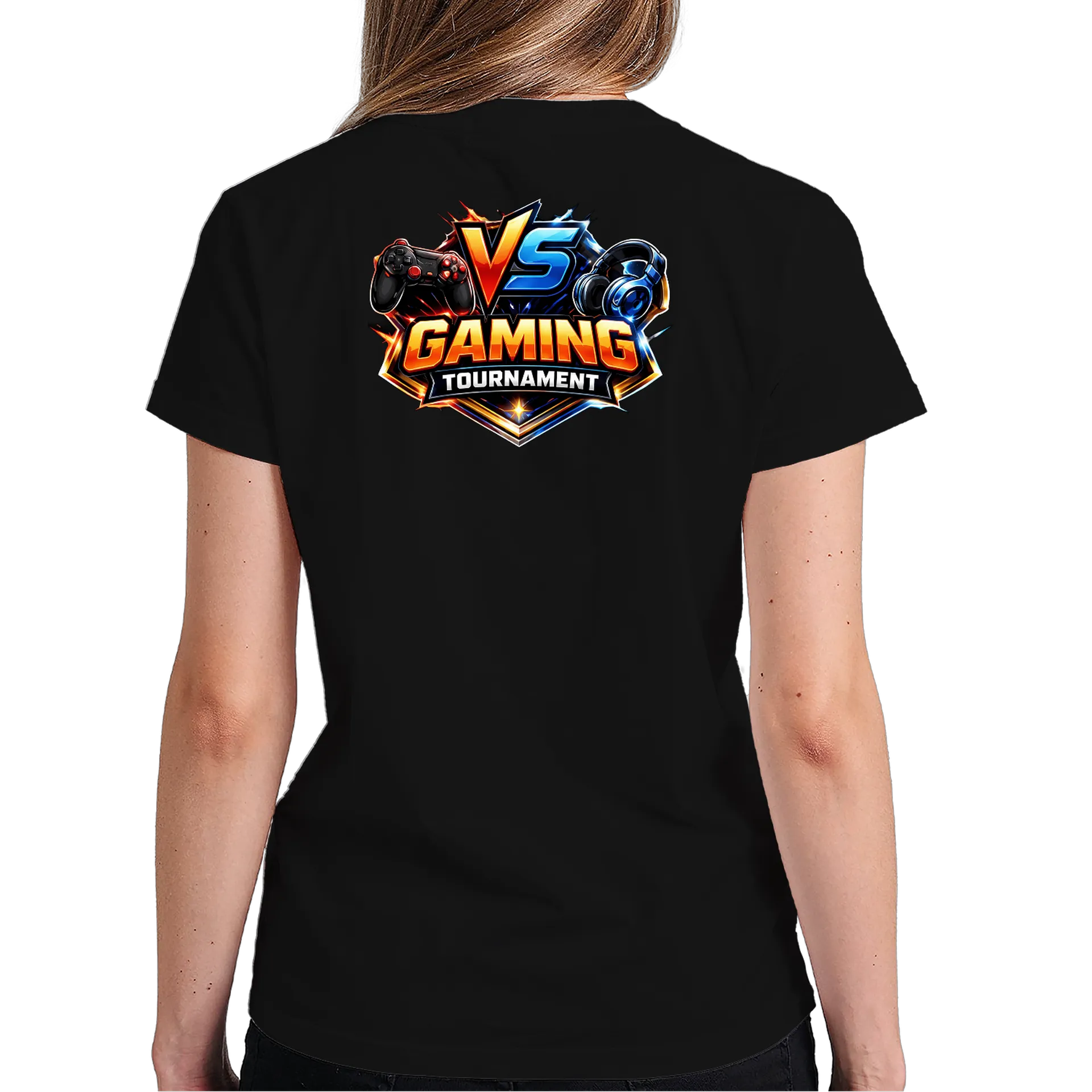 Camiseta VS Gaming Tournament Preto 100% Algodão - Imagem 6