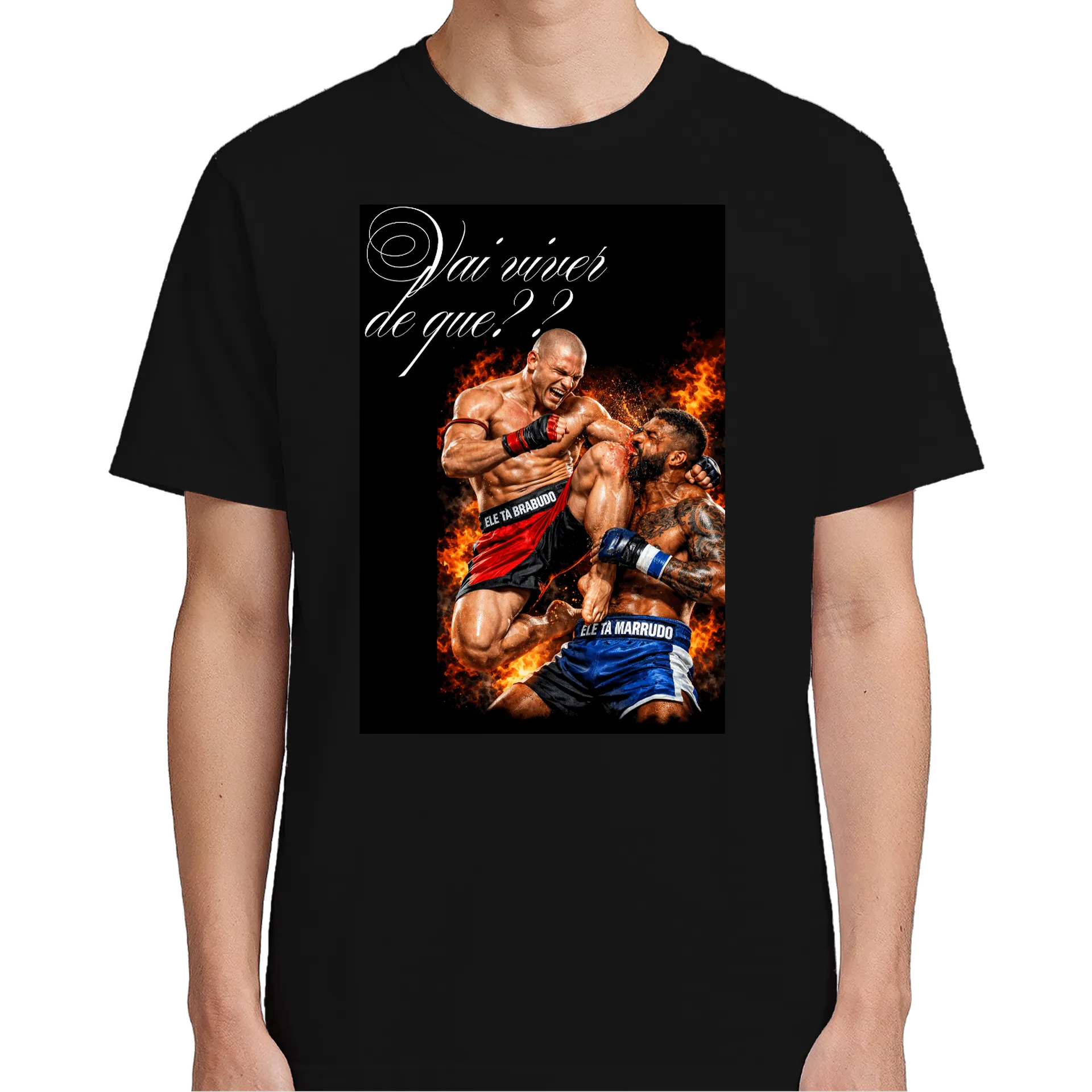Camiseta Muay-thai Vai viver de que?? - Imagem 5