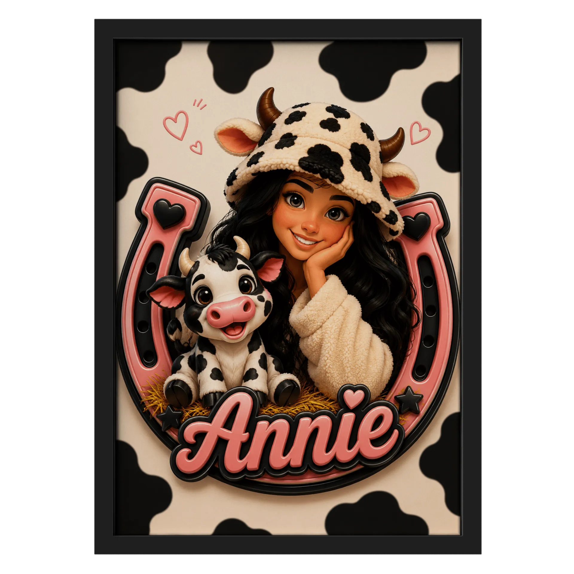 Quadro A3 personalizado - Annie e Diamantina - Imagem 1