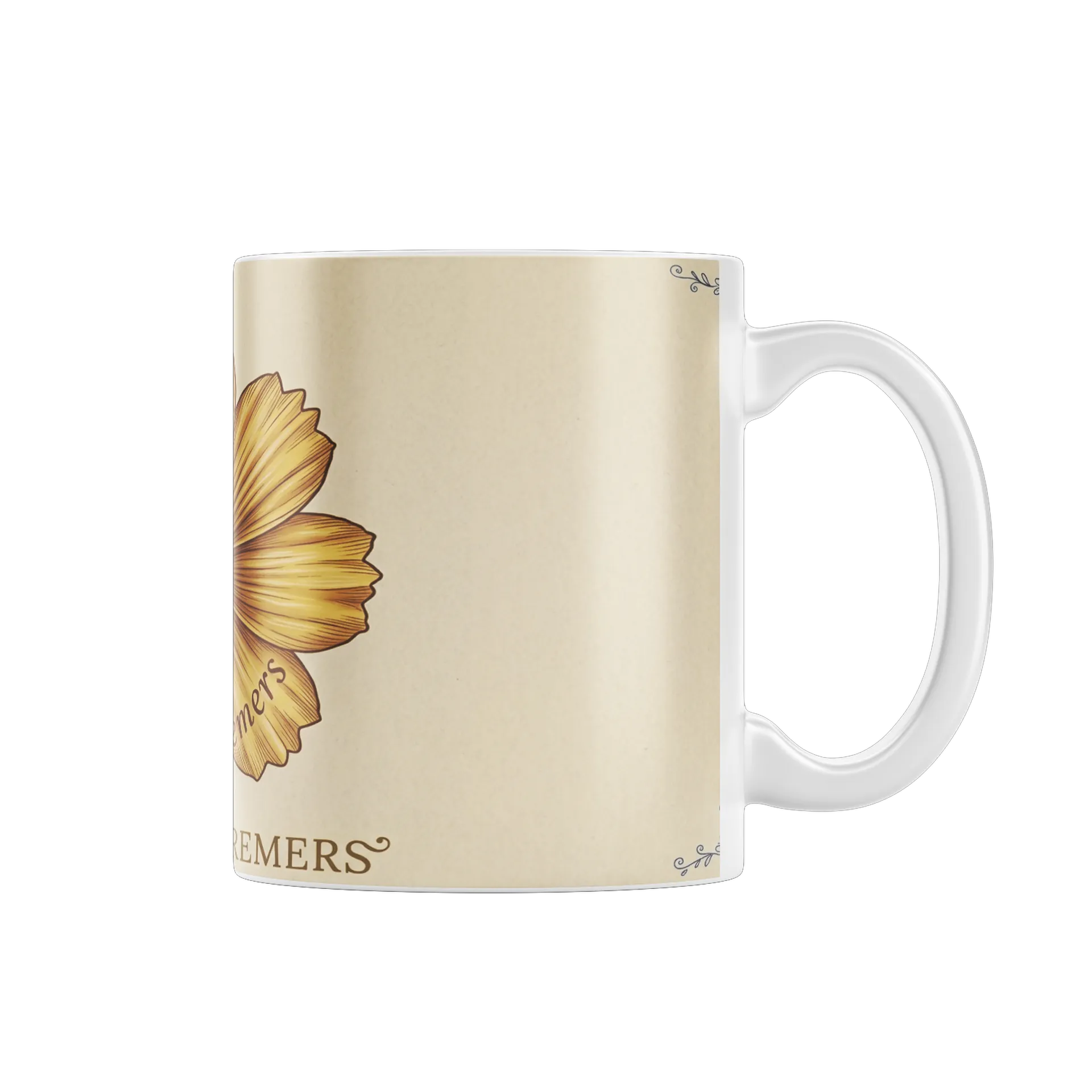 Caneca Flor Dourada Logo Naychronstreamers 325ml - Imagem 2