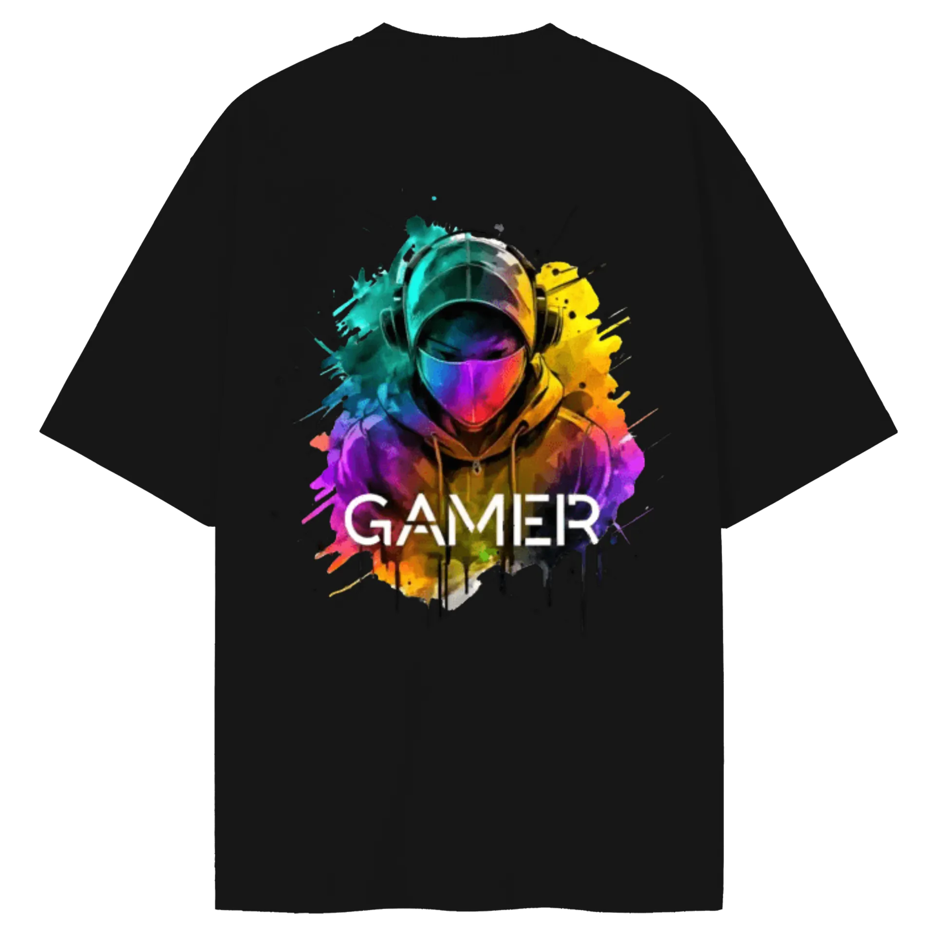 Camiseta Oversized Artista Gamer Colors 100% Algodão de New Team GG — imagem 2 de 6