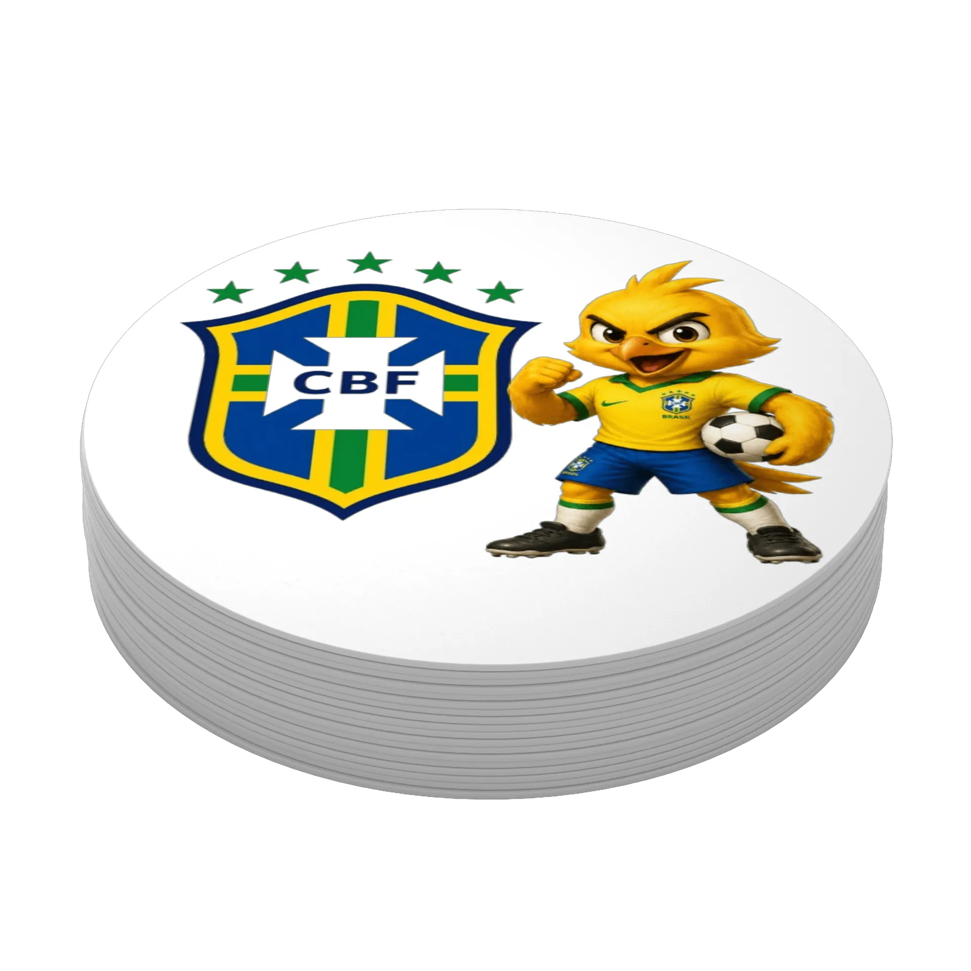 Porta-copo MDF Pássaro Mascote Seleção Brasileira - Imagem 4