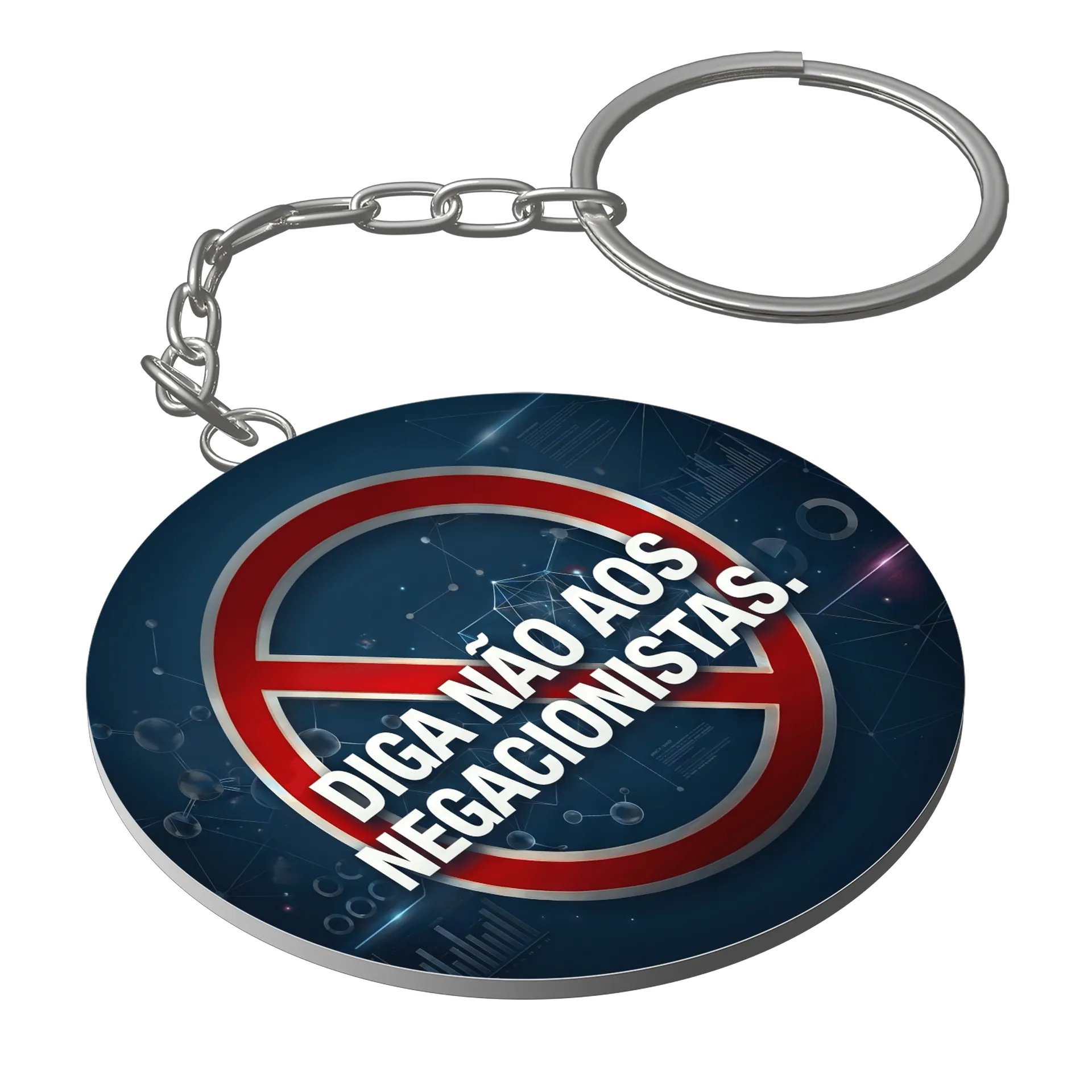 Chaveiro personalizado - não aos negacionistas - Imagem 1
