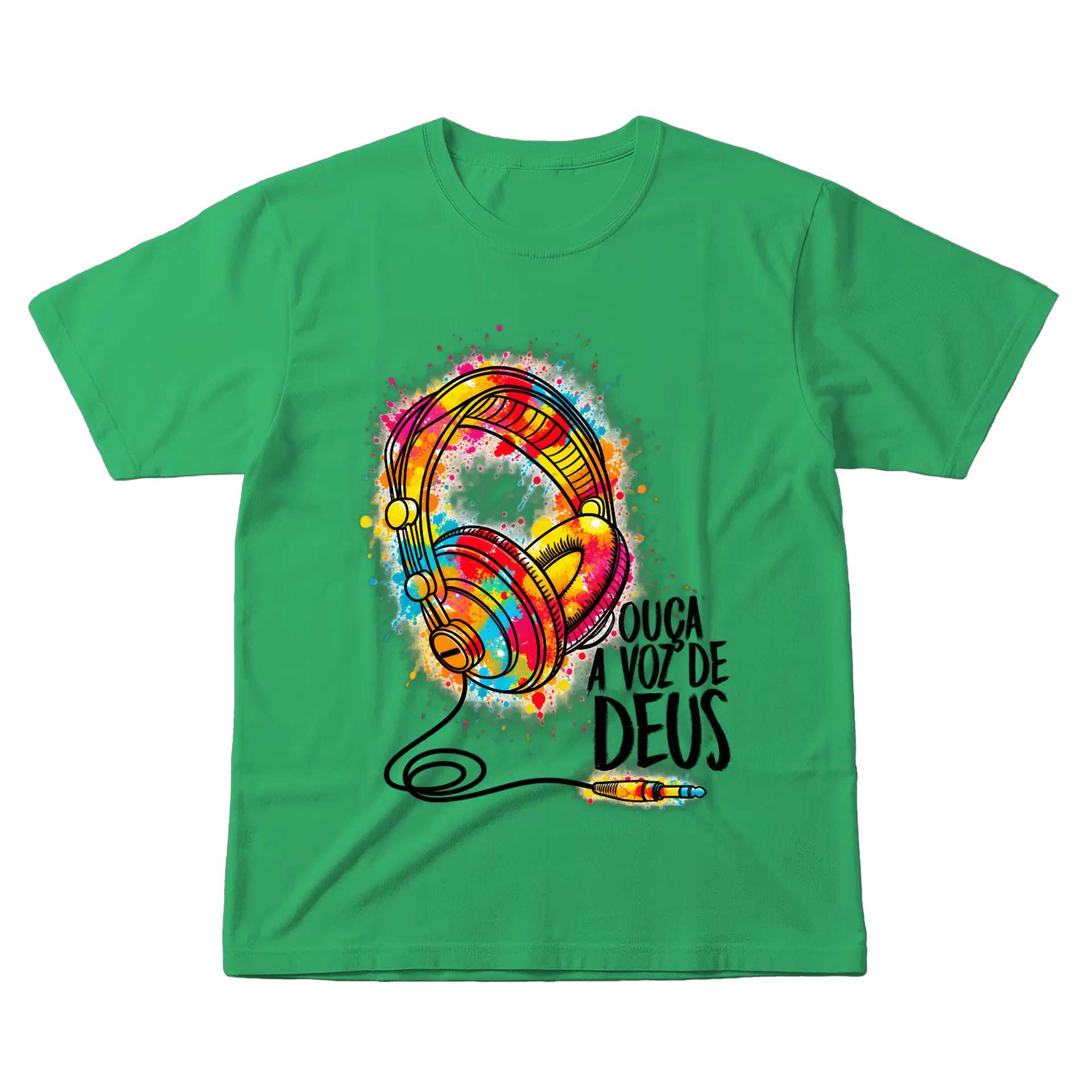 Camiseta Ouça A Voz De Deus 100% Algodão  - Imagem 1