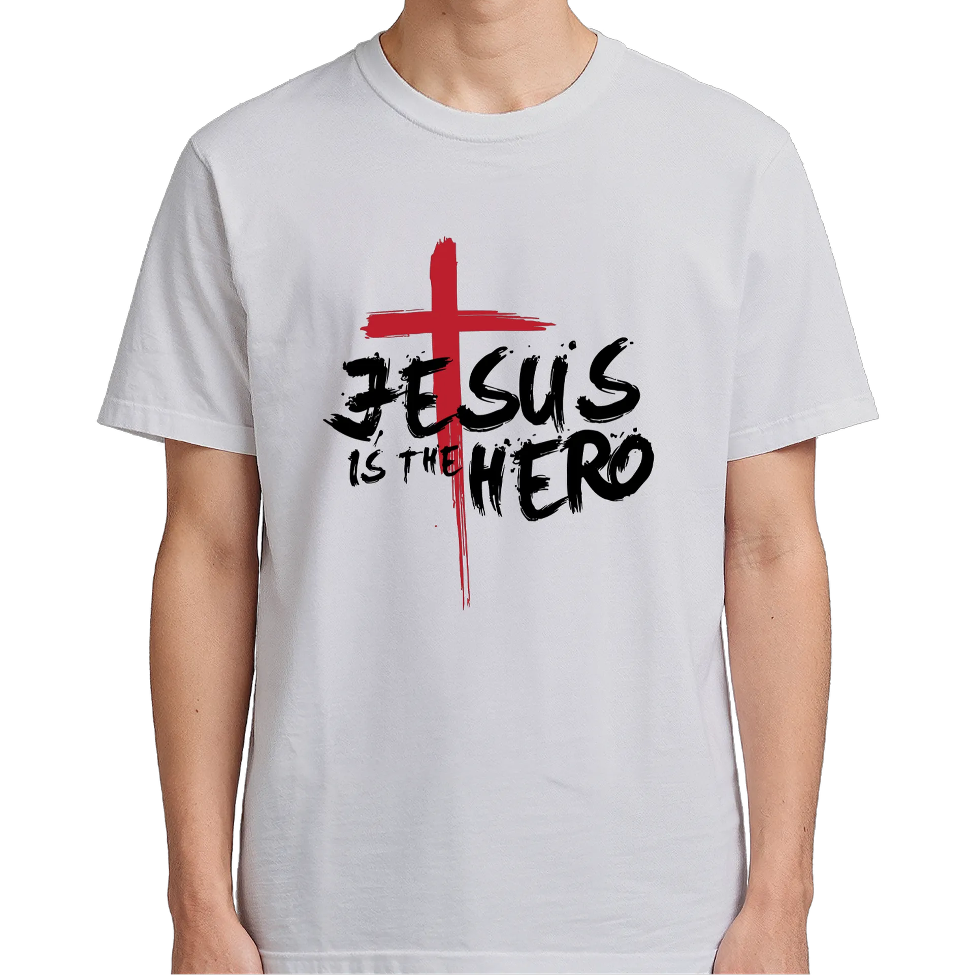 Camiseta Estampa Cruz Vermelha 100% Algodão - Imagem 5