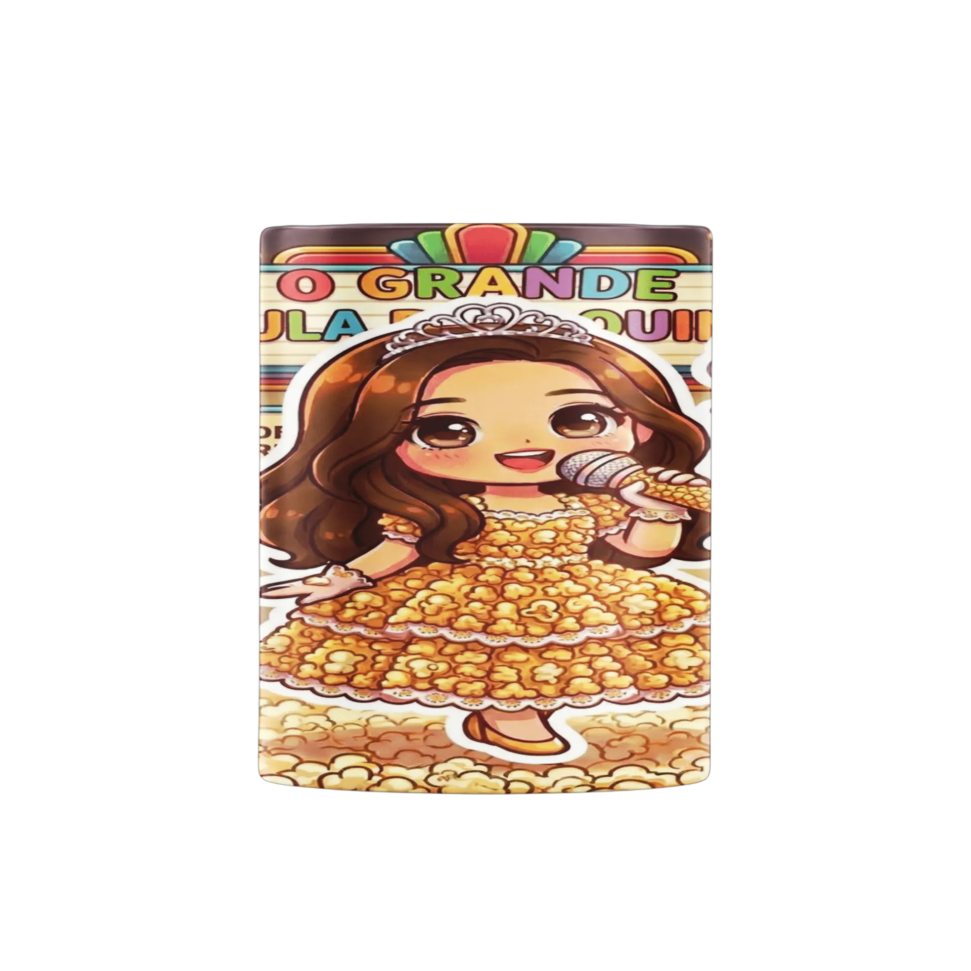 Caneca Cantora Cartoon Vestido de Pipoca 325ml - Imagem 1