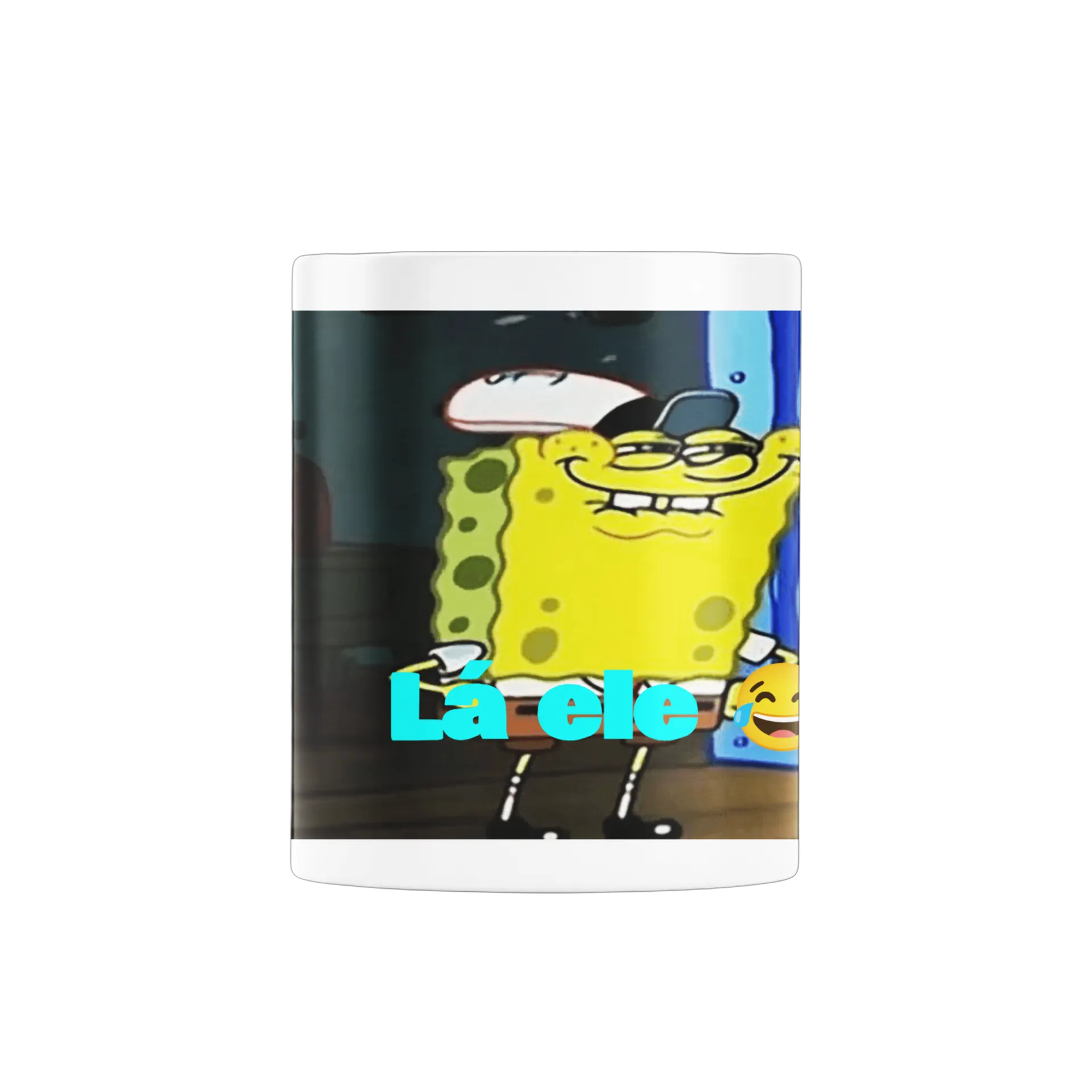 Caneca Do Bob Esponja Dizendo: Lá ele 😂 - Imagem 3