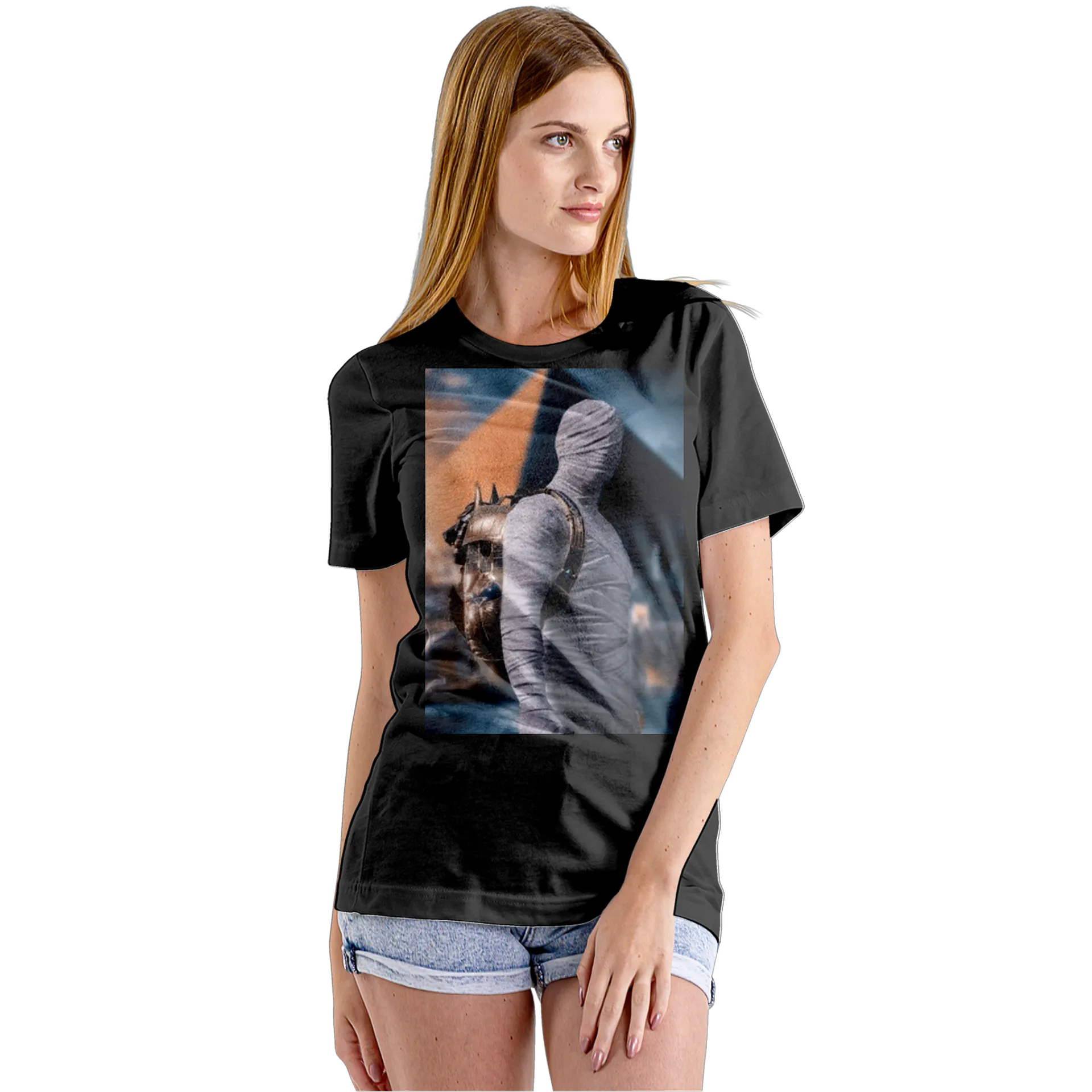Camiseta Babylook Múmia com Máscara Medieval 100% Algodão - Imagem 5