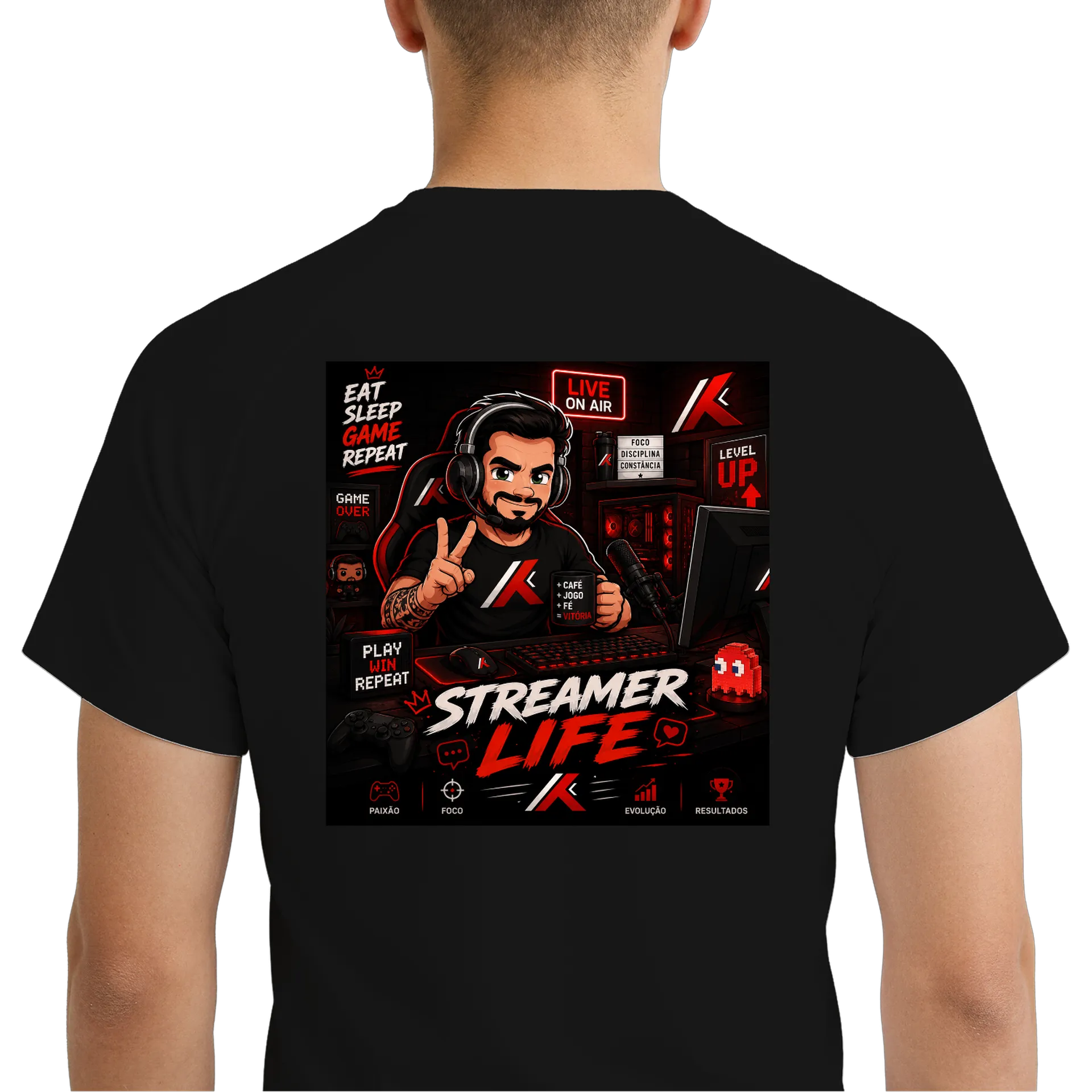 Camiseta Dry Fit Streamer Life Estampa Personalizada 100% - Imagem 6