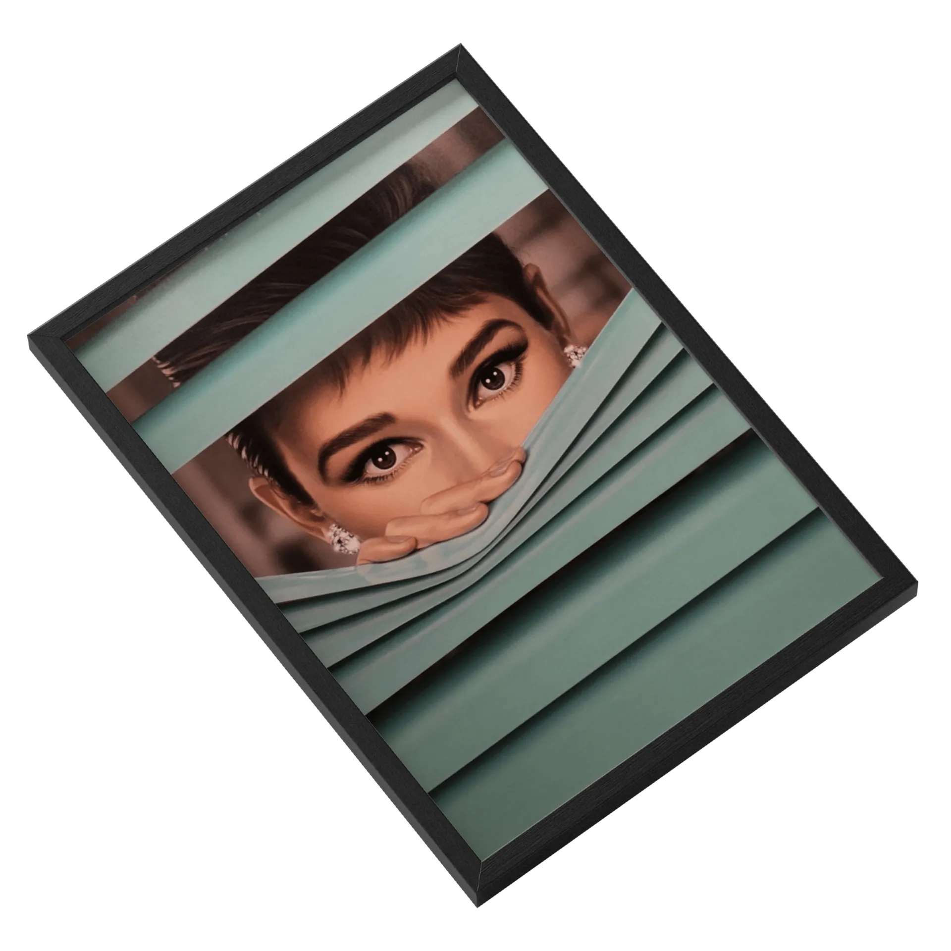 Quadro A3 personalizado Com Vidro Audrey Hepburn de VINTAGE E LUXO — imagem 2 de 3