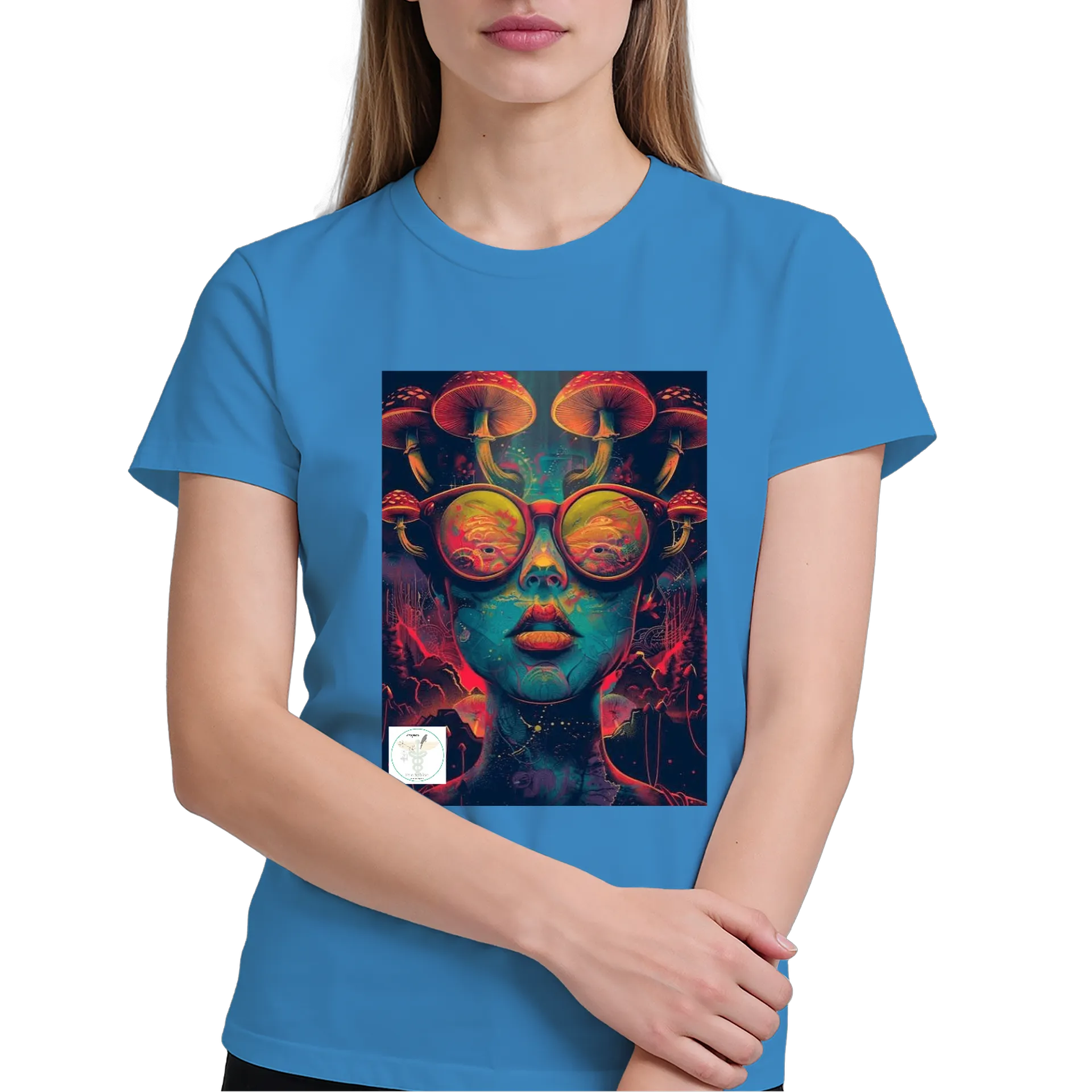 Camiseta Estampa Psicodélica com Cogumelos 100% Algodão de Luccas Henrique  — imagem 3 de 6