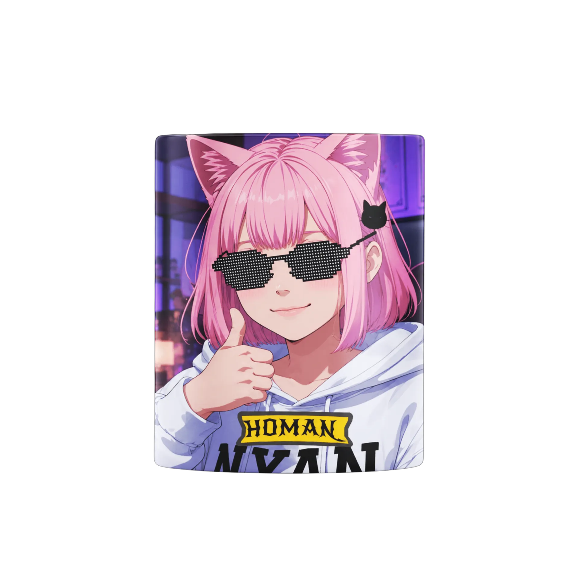 Caneca Garota Anime com Orelhas de Gato 325ml - Imagem 2