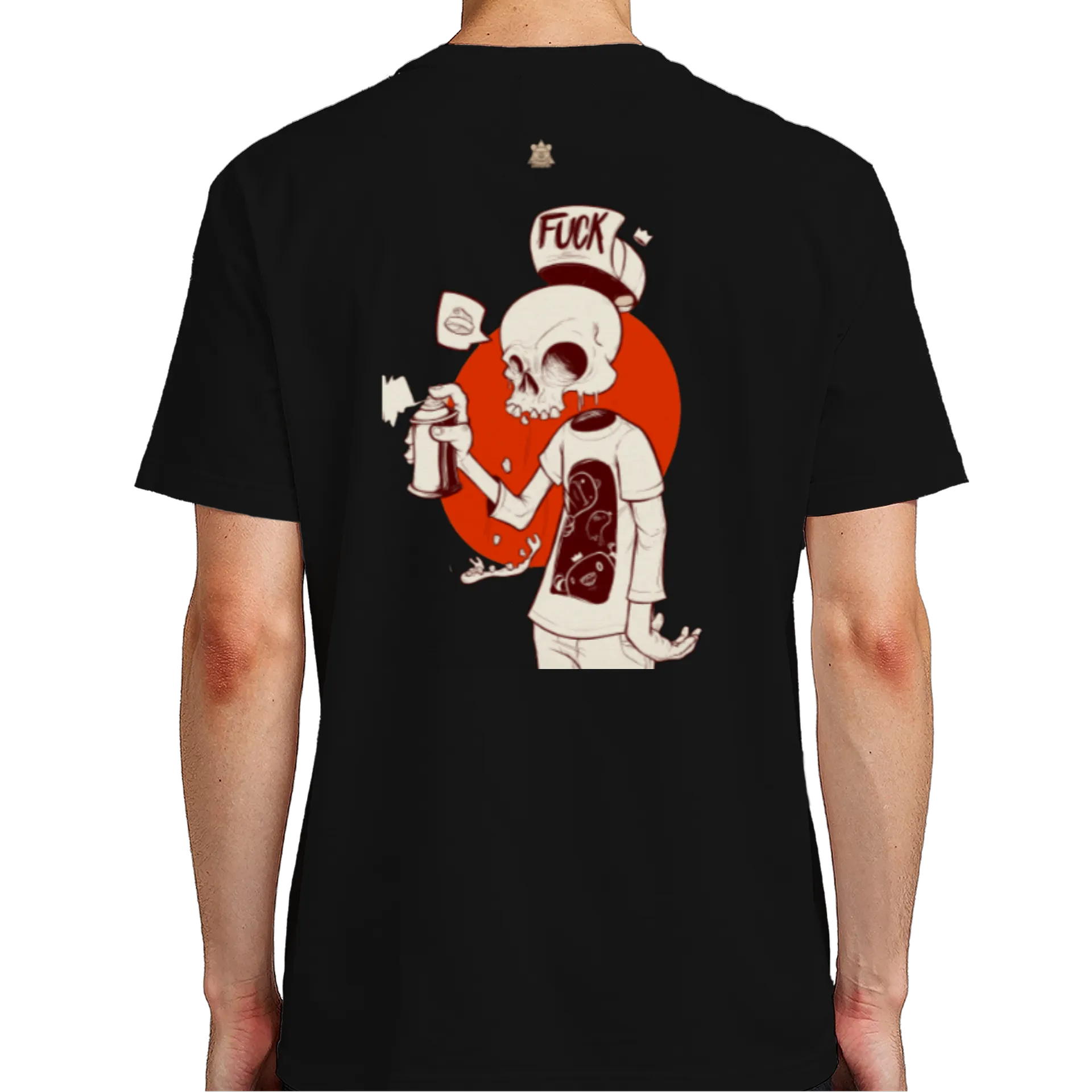 Camiseta Estampa Caveira Spray 100% Algodão - Imagem 7