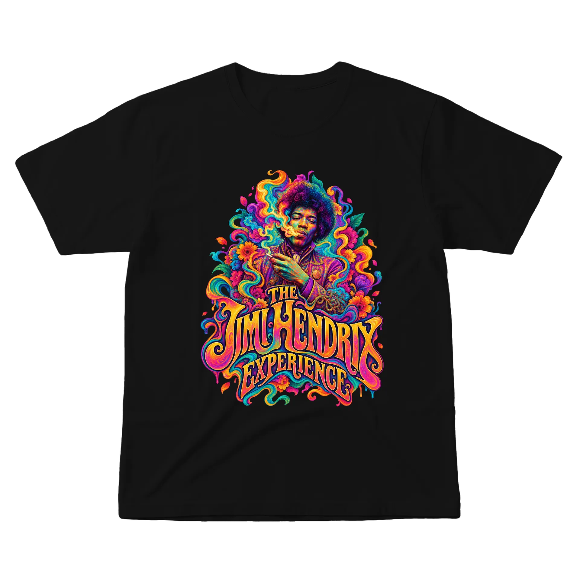 Camiseta Jimmi Hendrix Experience 100% algodão de rockability — imagem 1 de 6