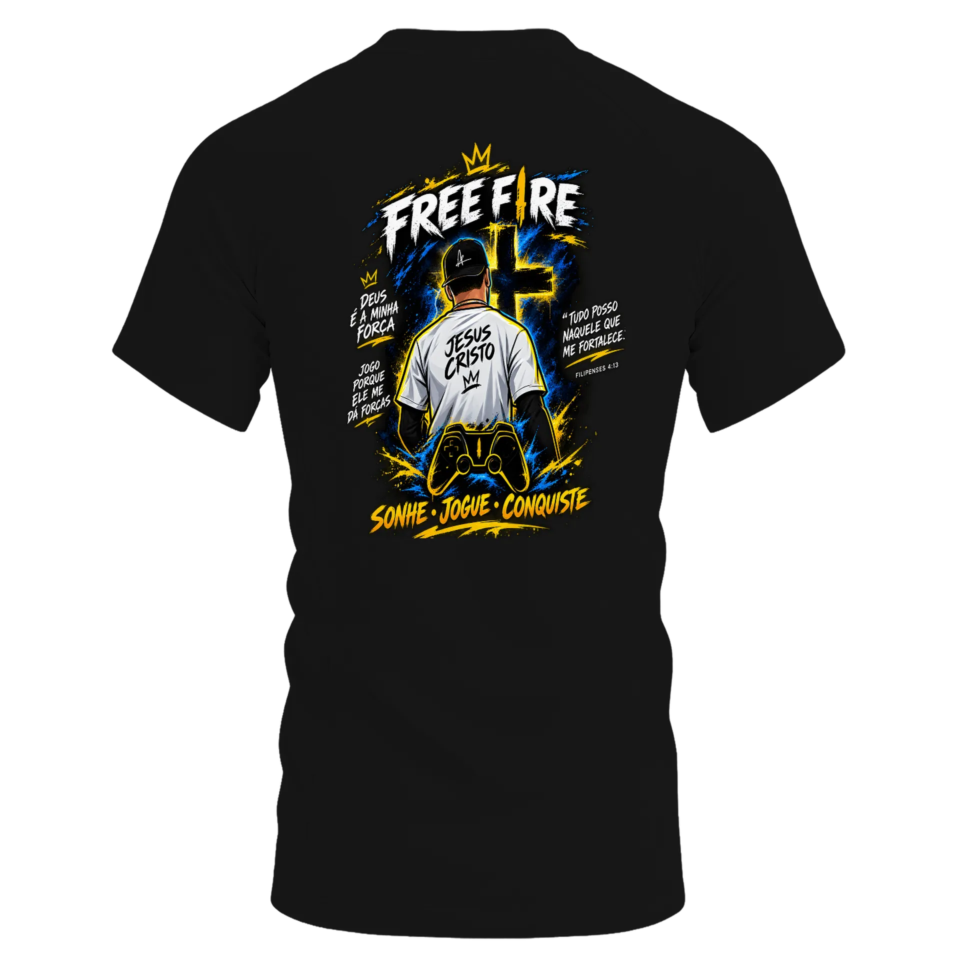 Camiseta Dry Fit Estampa Streamer Vem Na Fé - Imagem 2