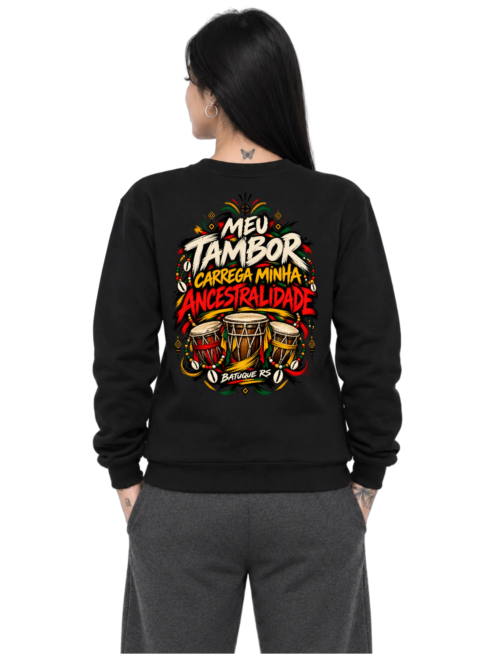 Suéter Moletom Tambores Batuque RS - Imagem 2