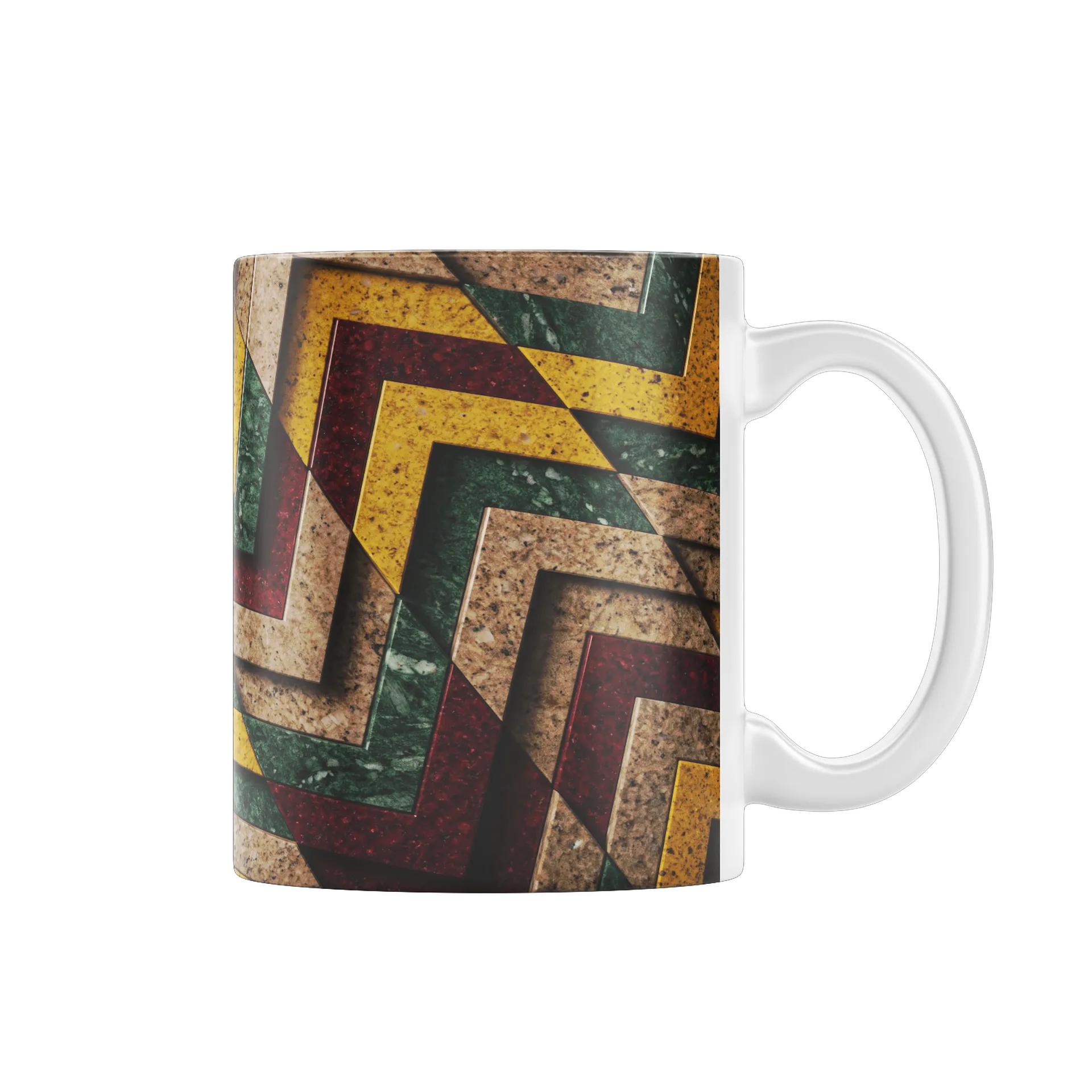 Caneca Estampa Geométrica Abstrata Mármore 325ml - Imagem 1