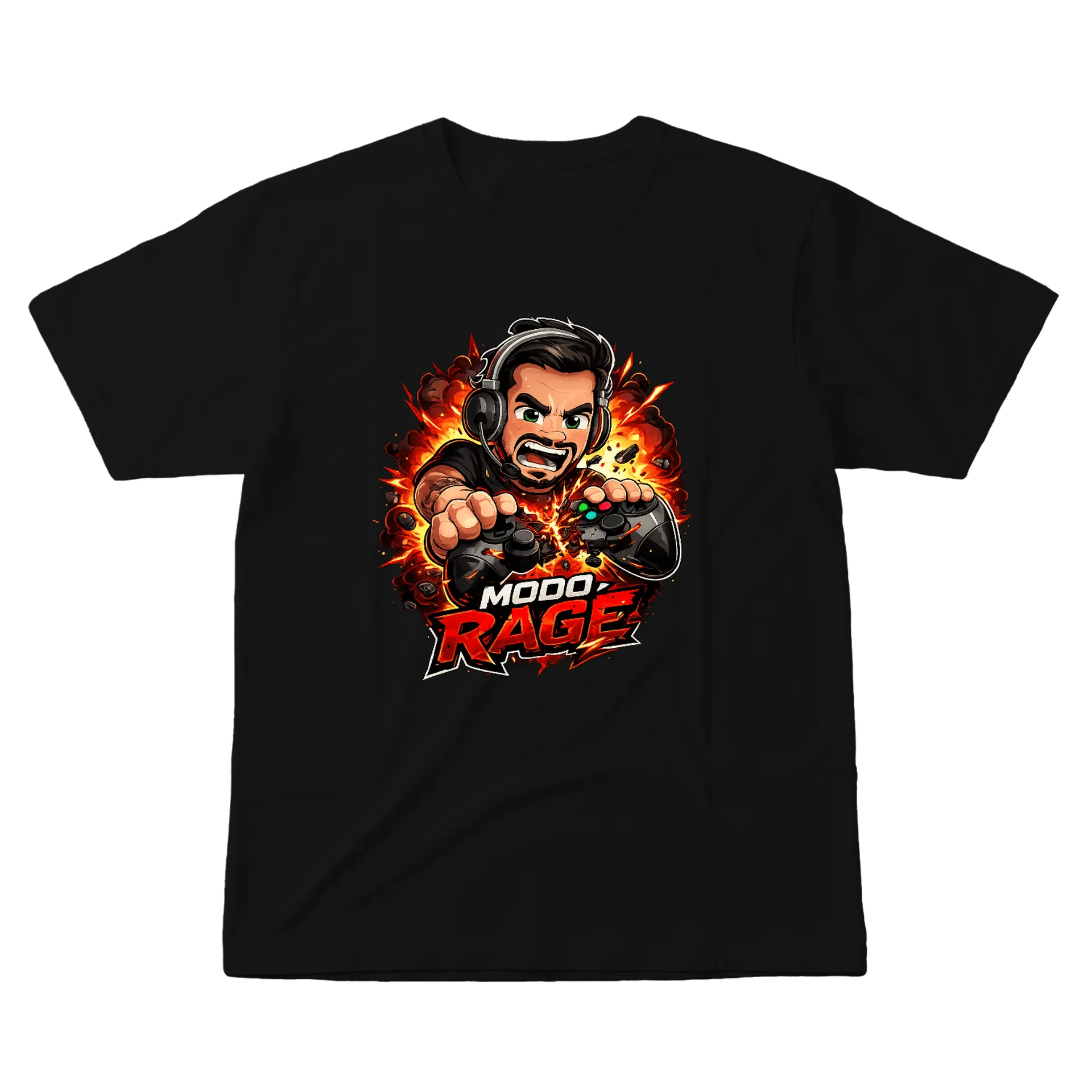Camiseta Modo Rage Estampa Gamer 100% Algodão - Imagem 1