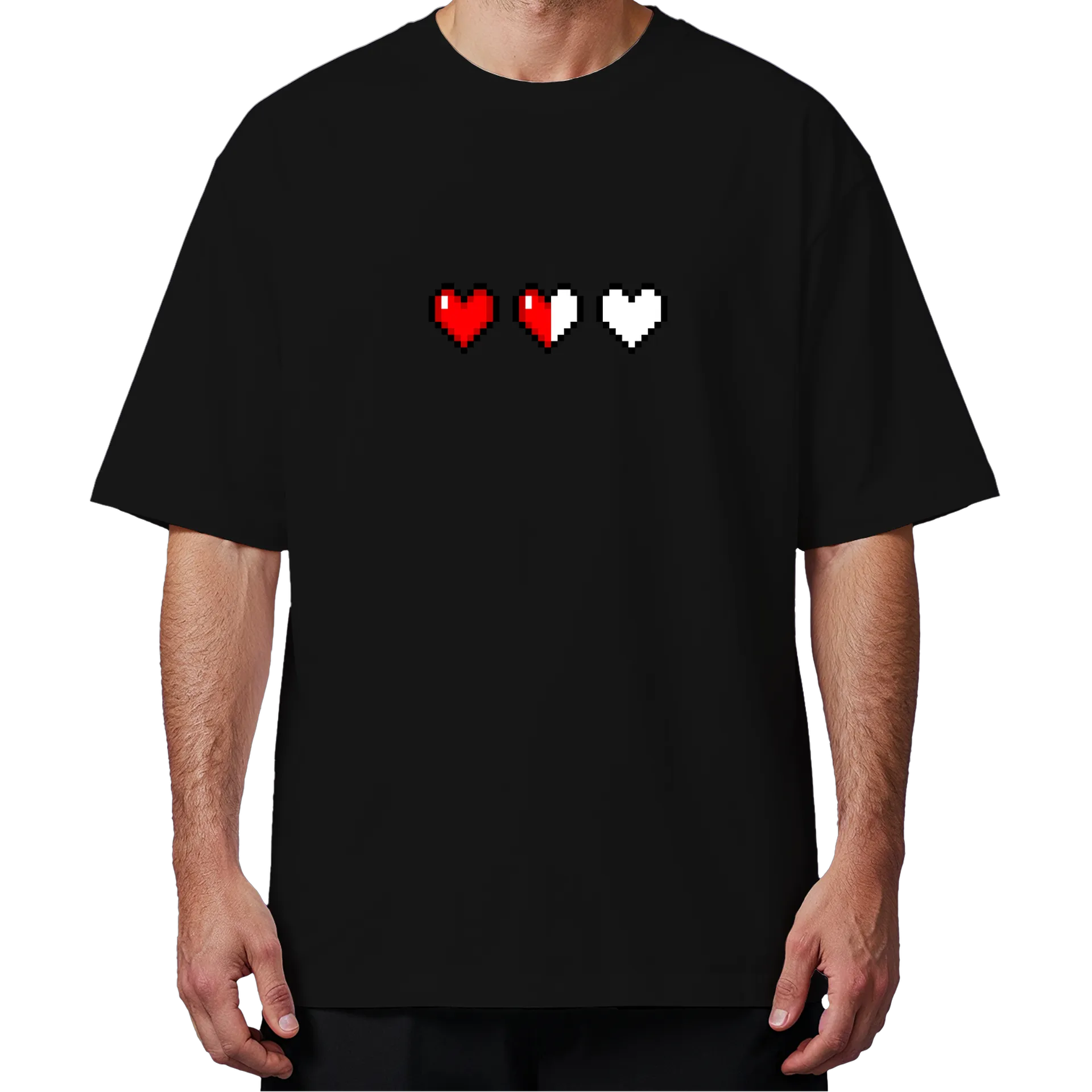 Camiseta Oversized Coração Pixel - Imagem 4
